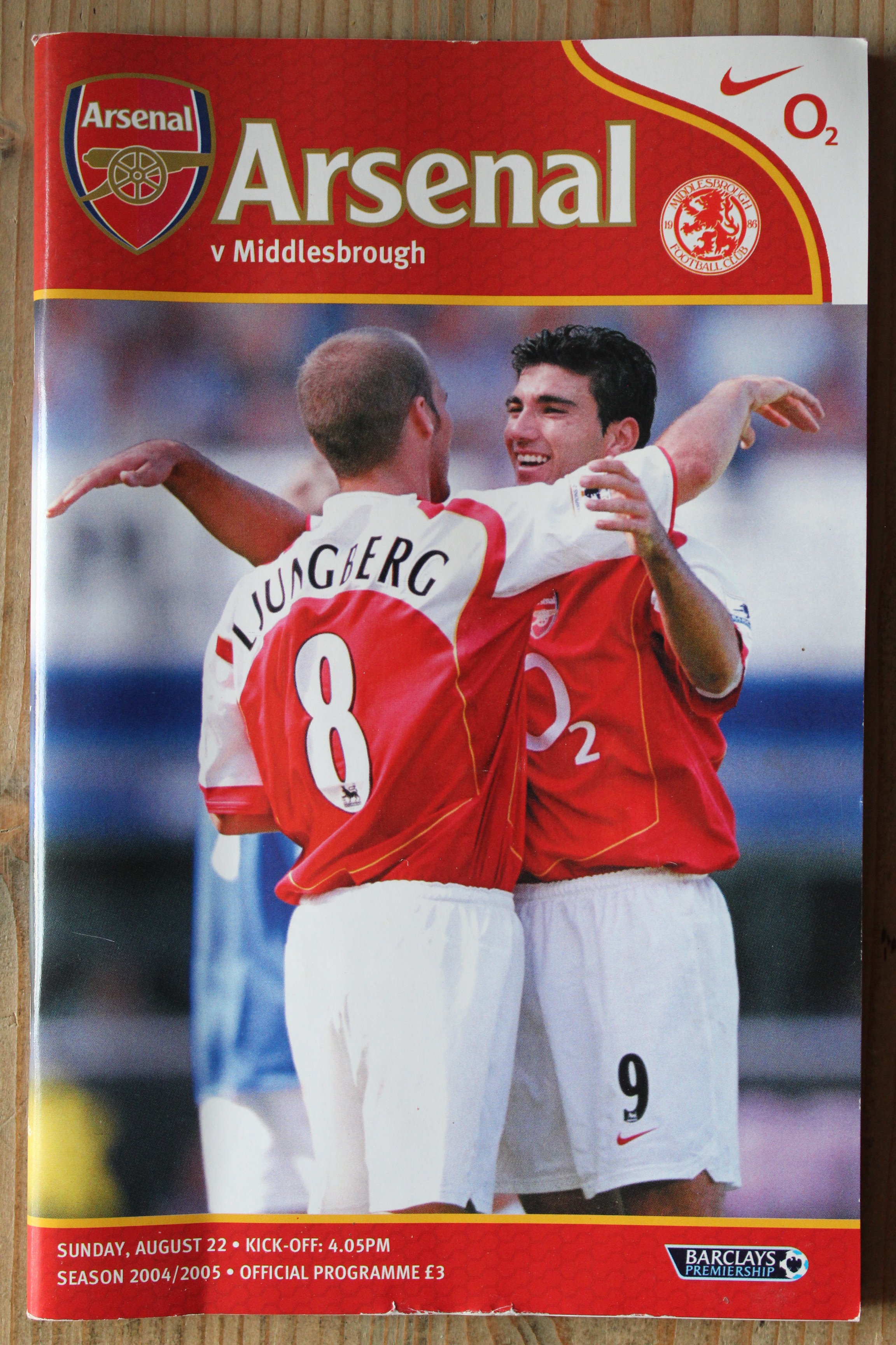 Arsenal FC v Middlesbrough FC