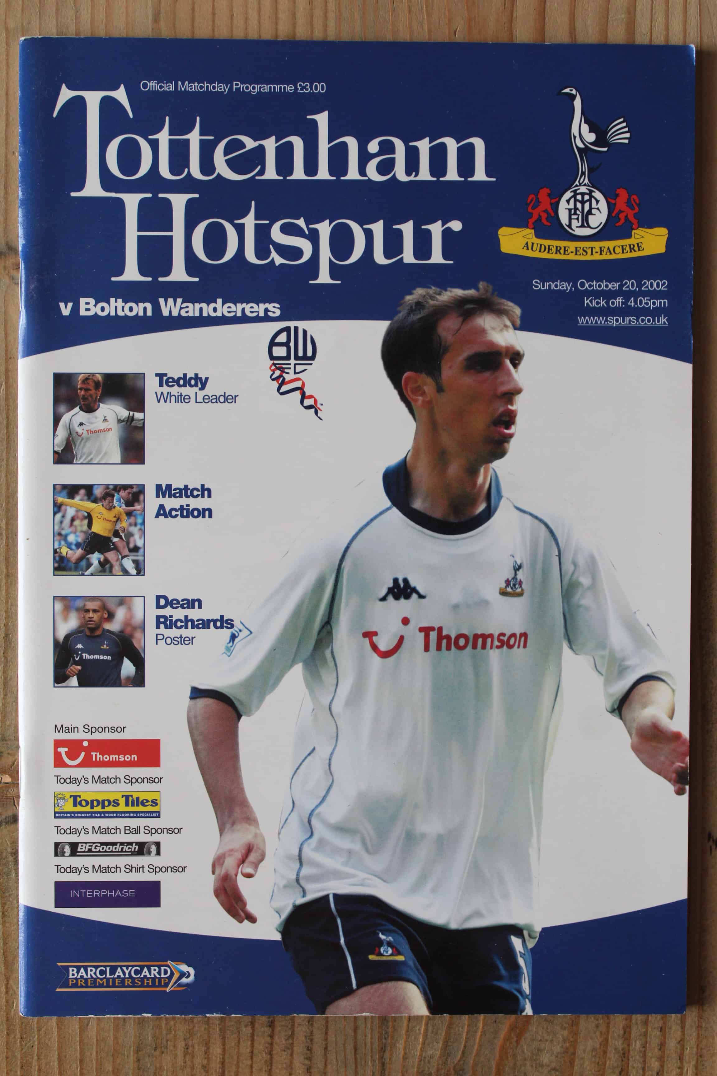 Tottenham Hotspur FC v Bolton Wanderers FC