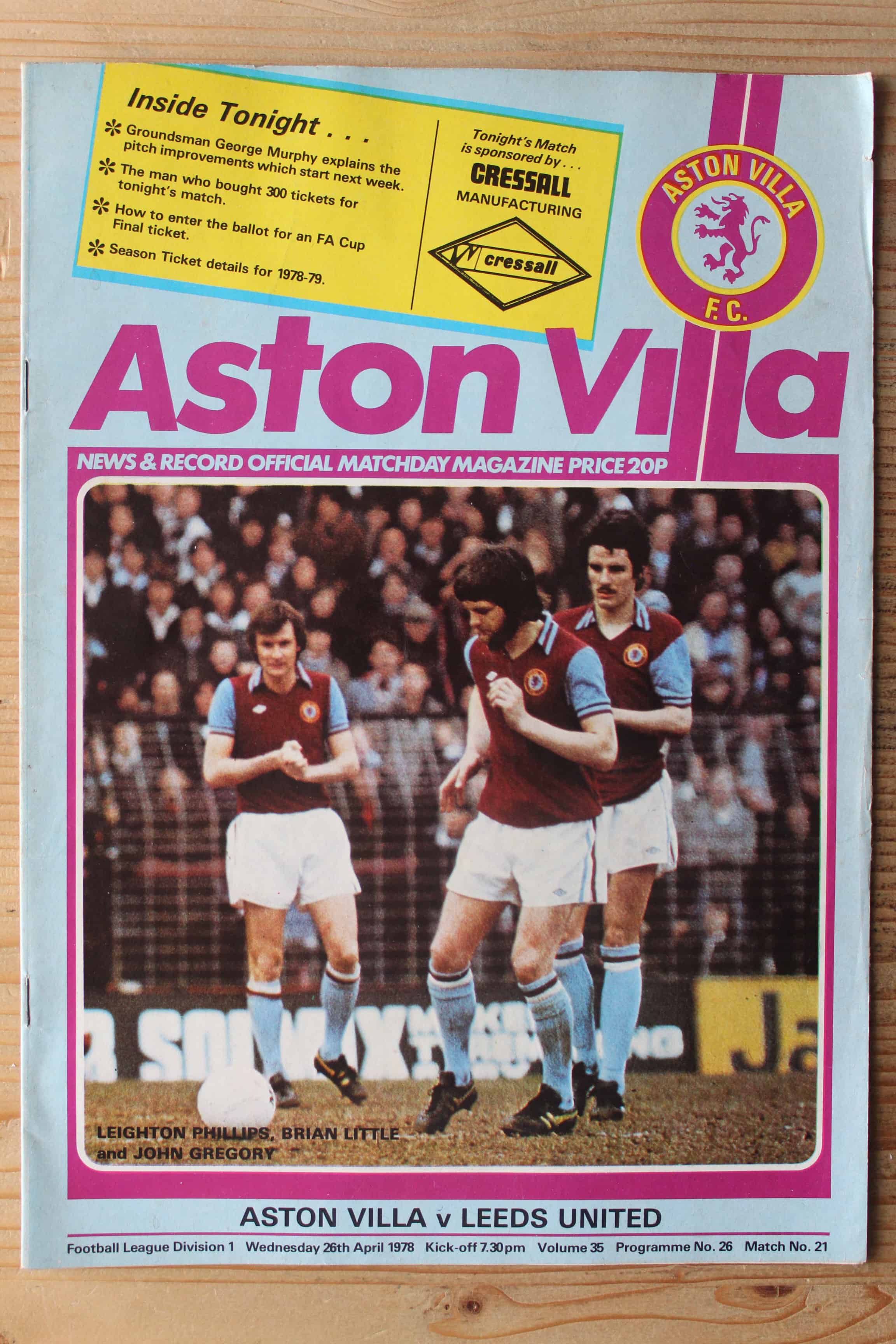 Aston Villa FC v Leeds United FC