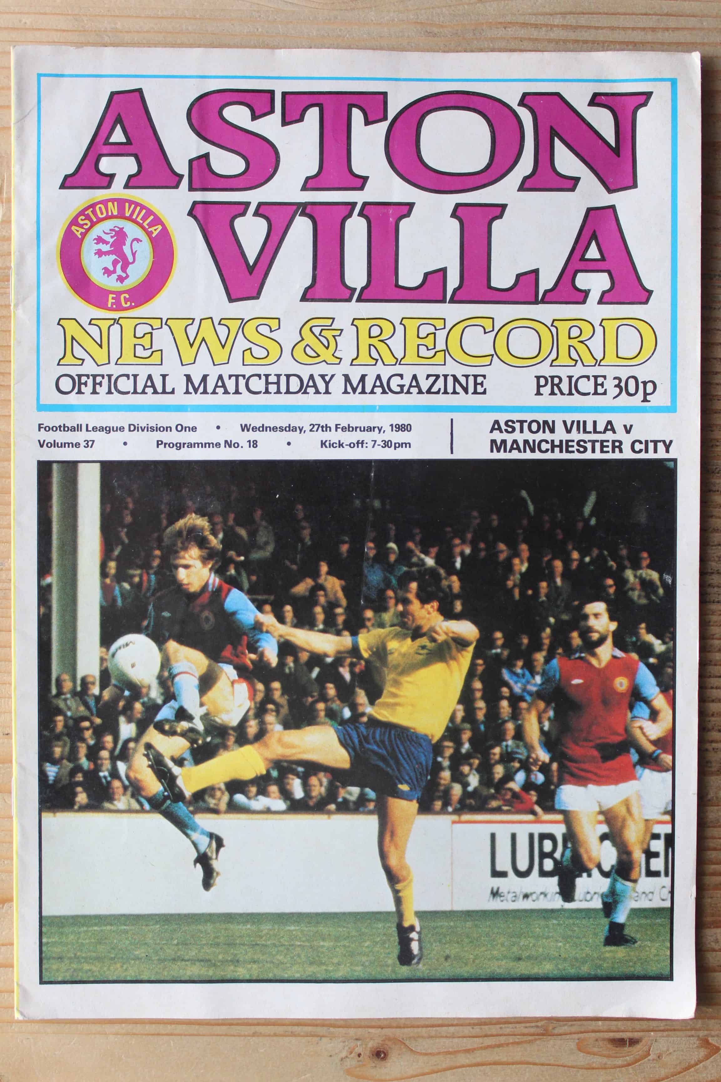 Aston Villa FC v Manchester City FC