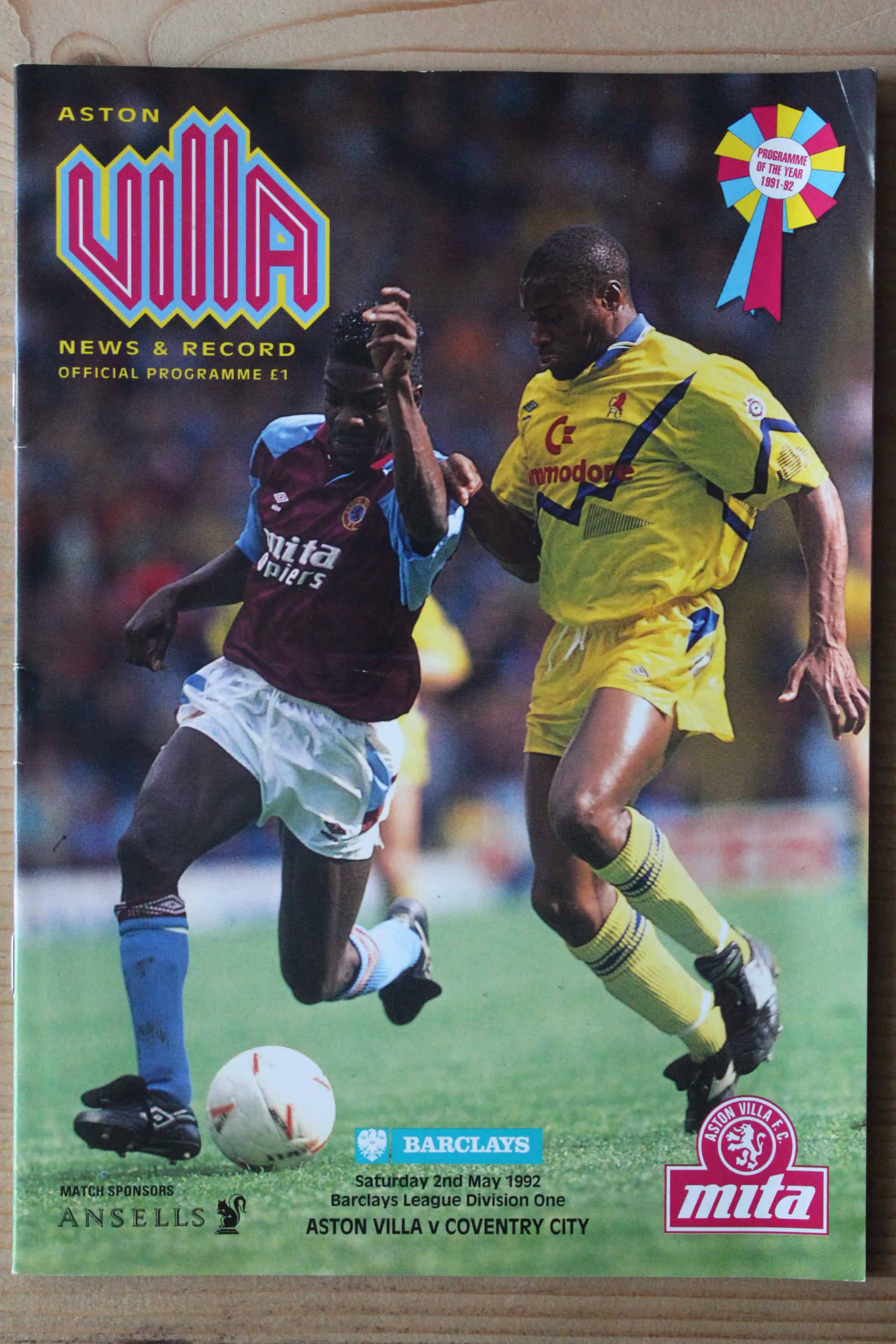 Aston Villa FC v Coventry City FC