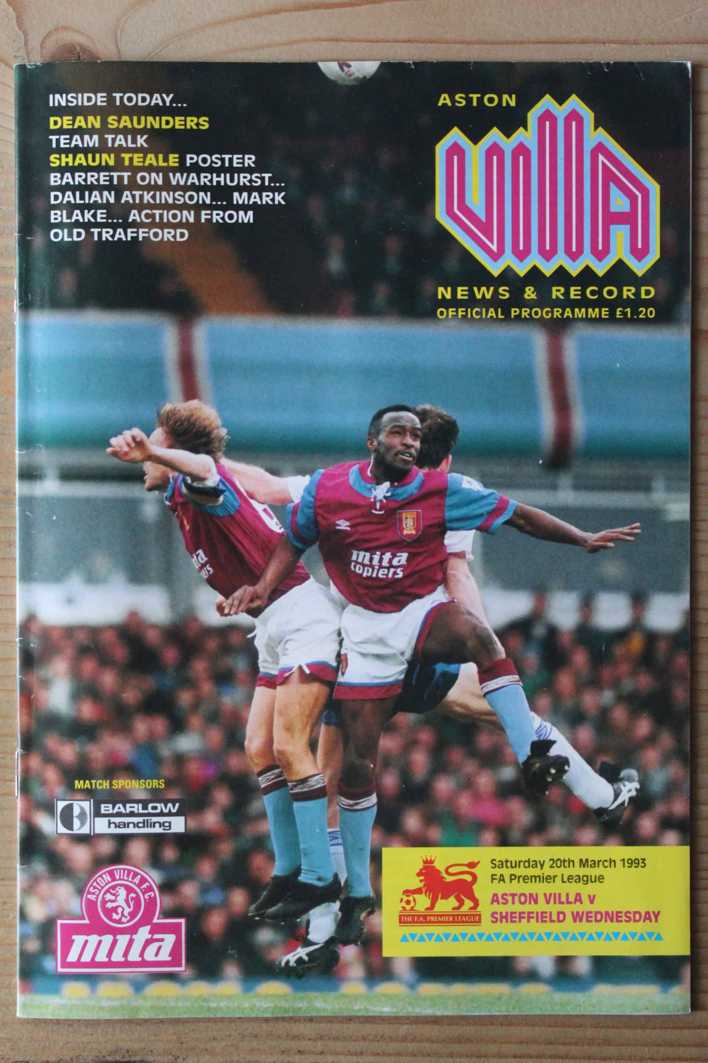 Aston Villa FC v Sheffield Wednesday FC 