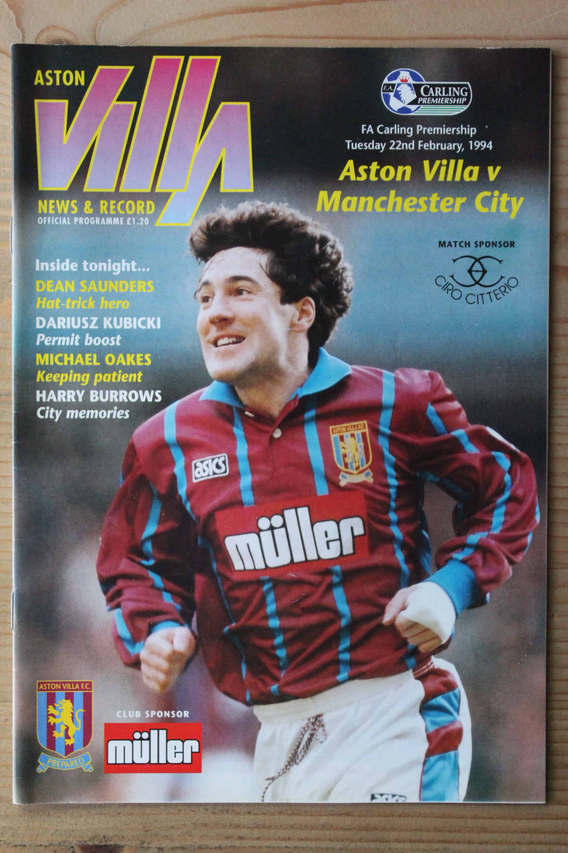 Aston Villa FC v Manchester City FC