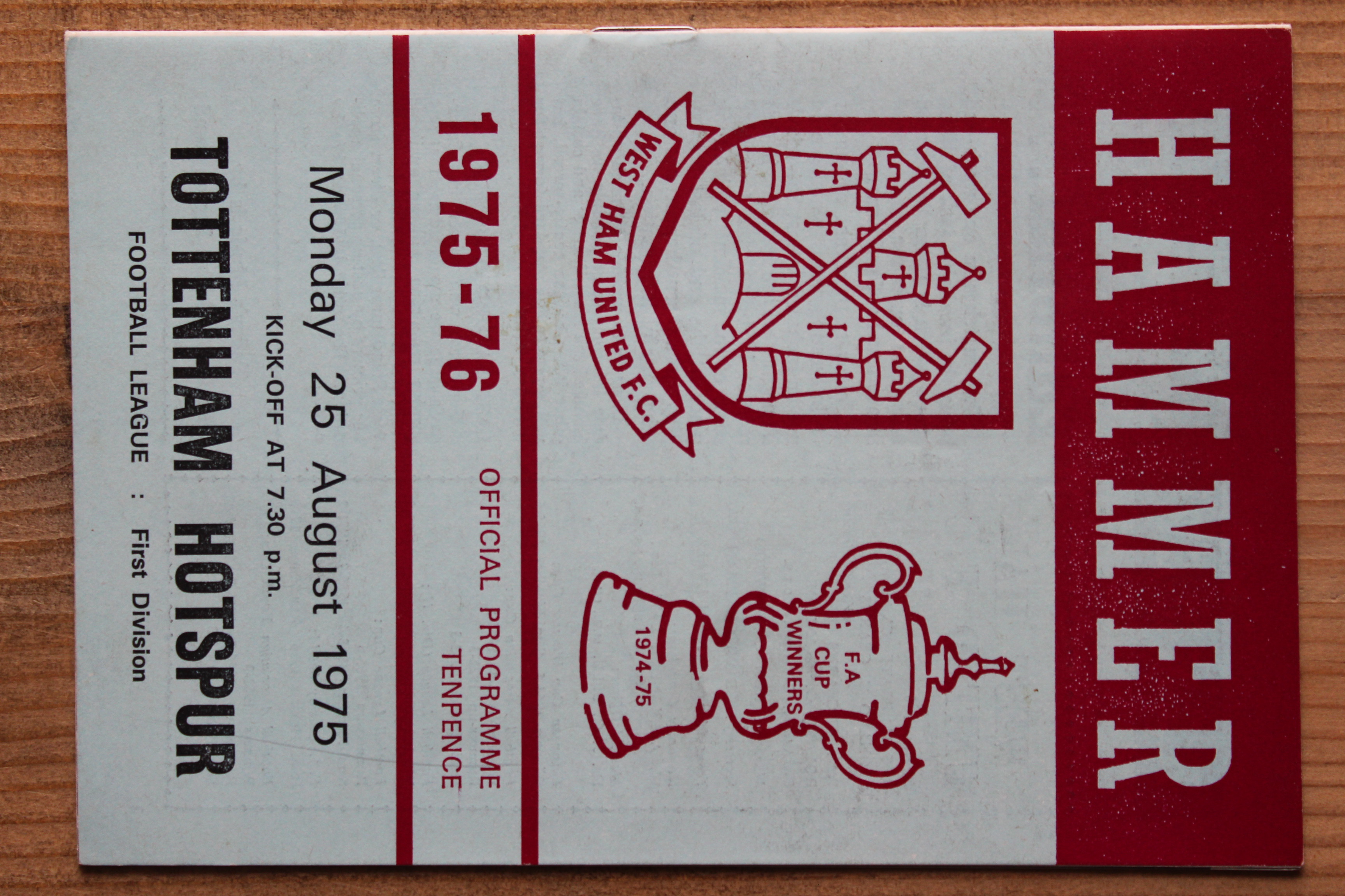 West Ham United FC v Tottenham Hotspur FC