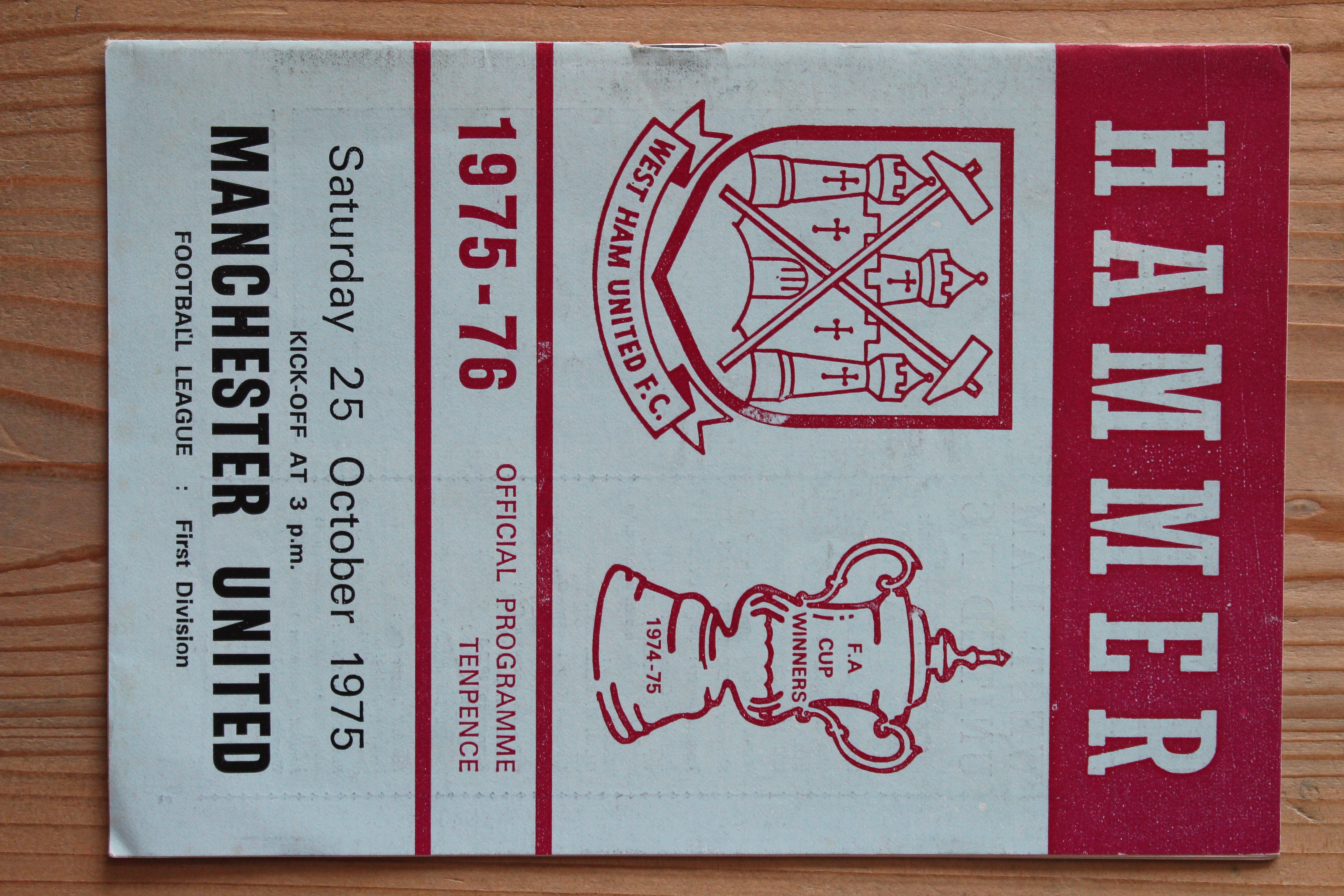 West Ham United FC v Manchester United FC