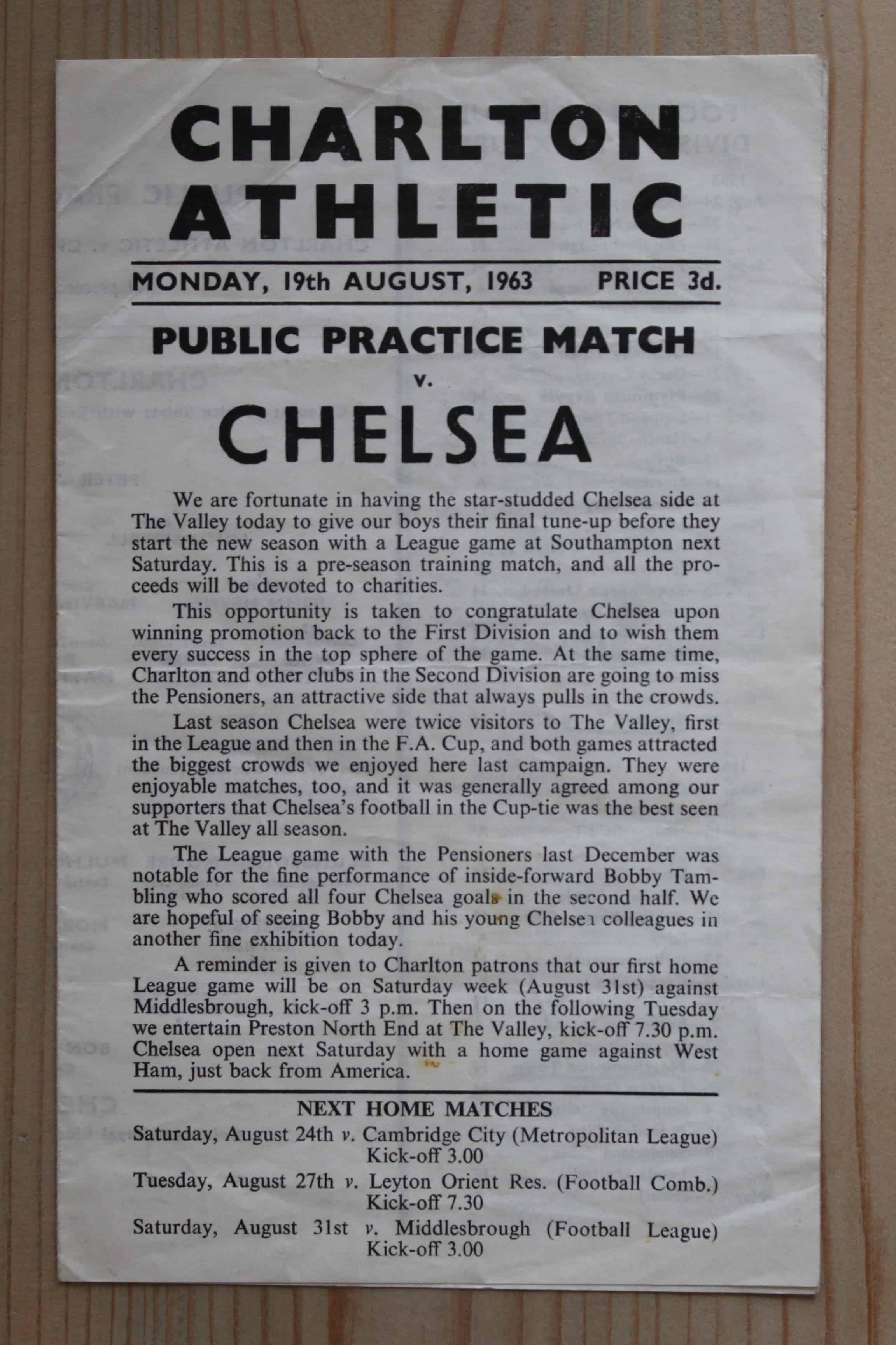 Charlton Athletic FC v Chelsea FC