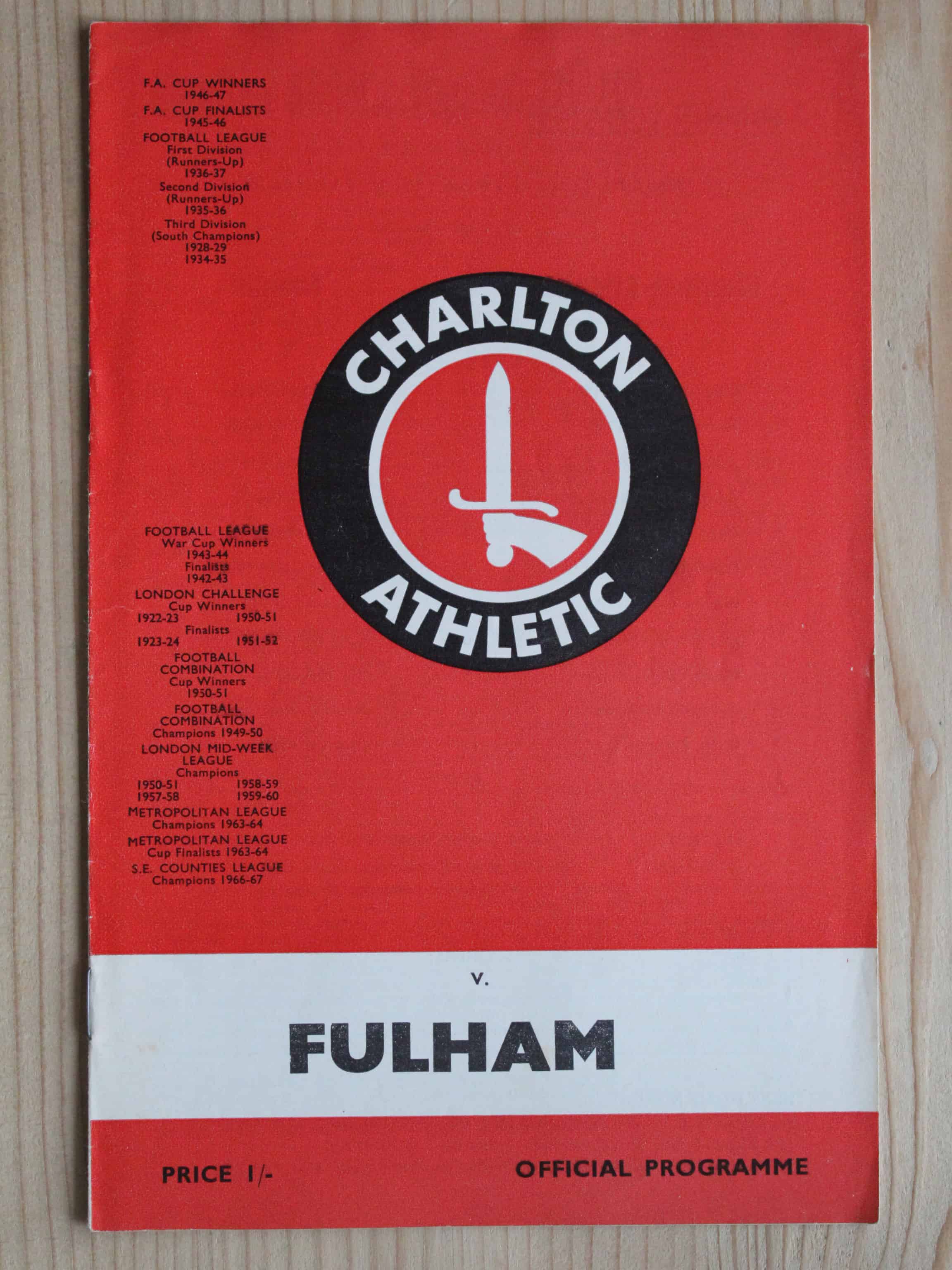 Charlton Athletic FC v Fulham FC