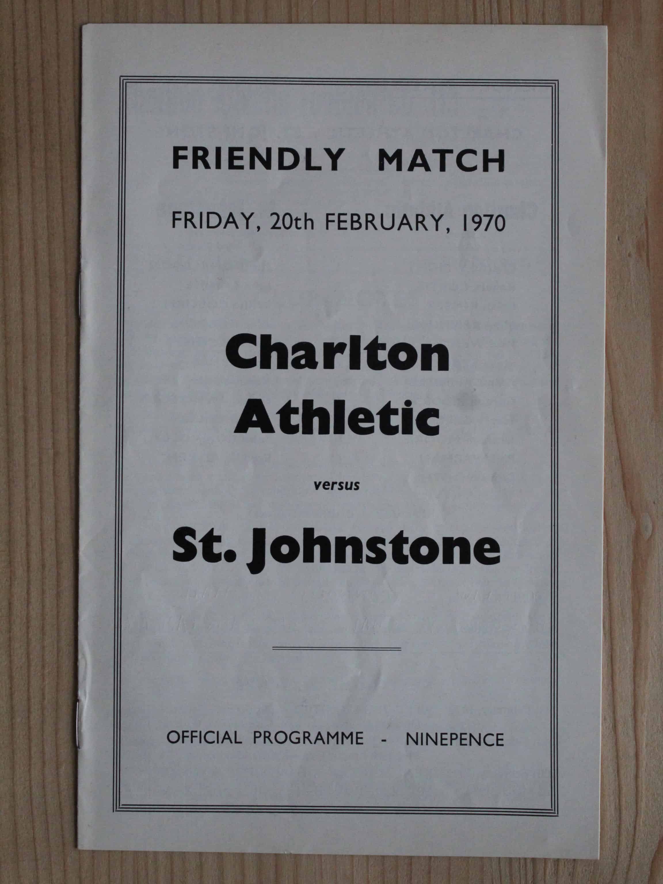 Charlton Athletic FC v St Johnstone FC