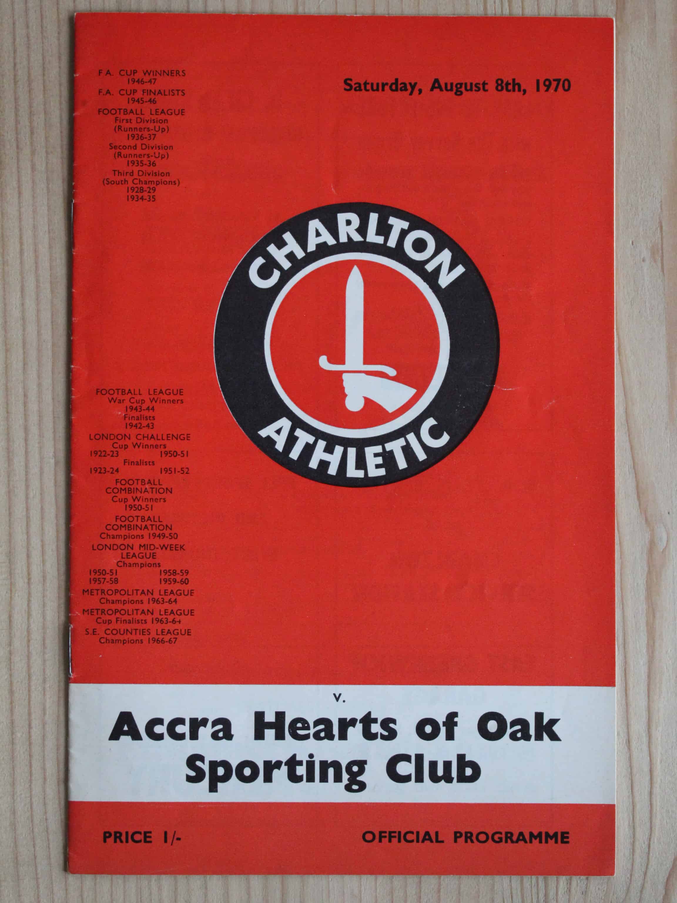 Charlton Athletic FC v Accra Hearts of Oak S.C