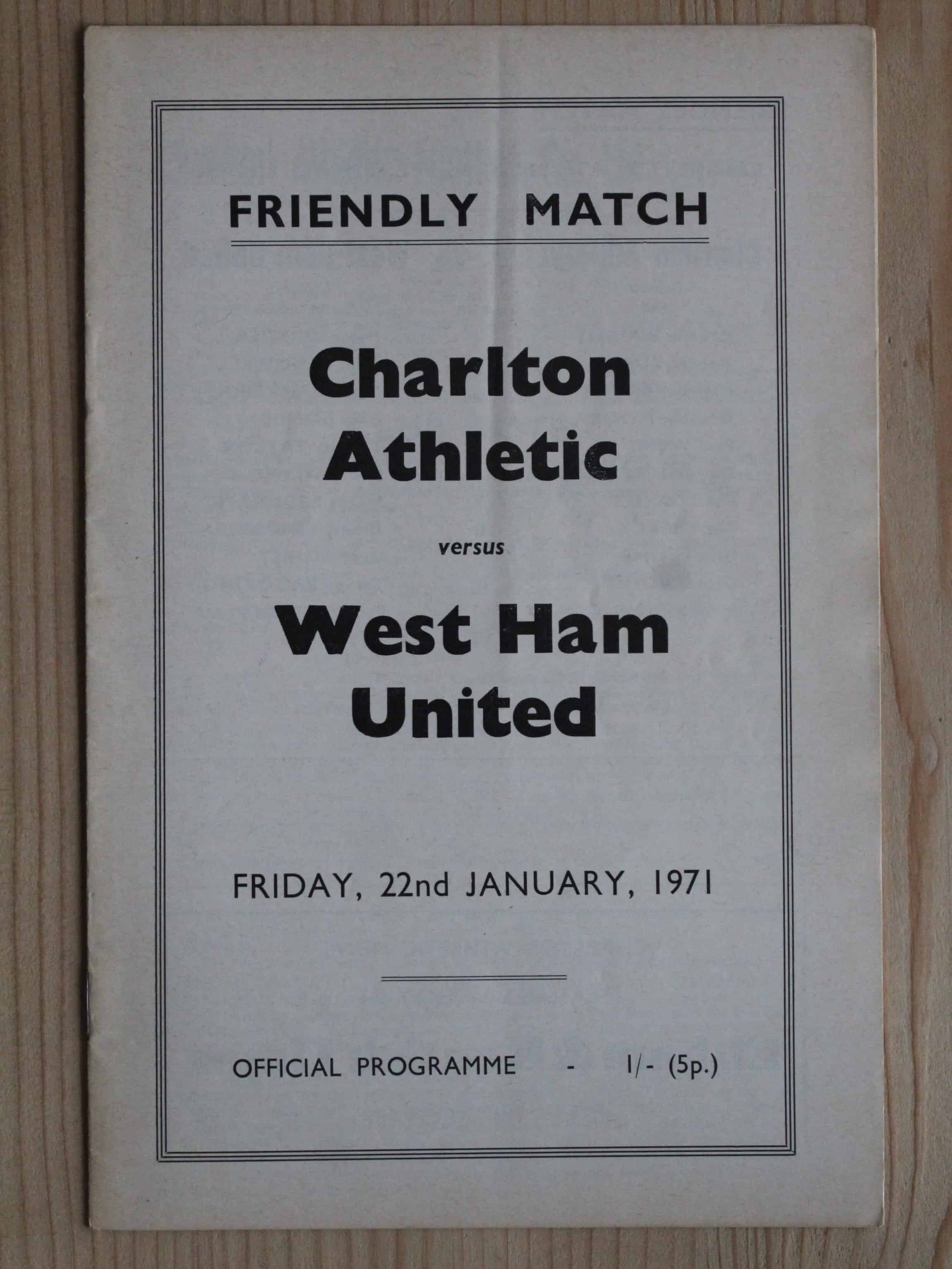 Charlton Athletic FC v West Ham United FC