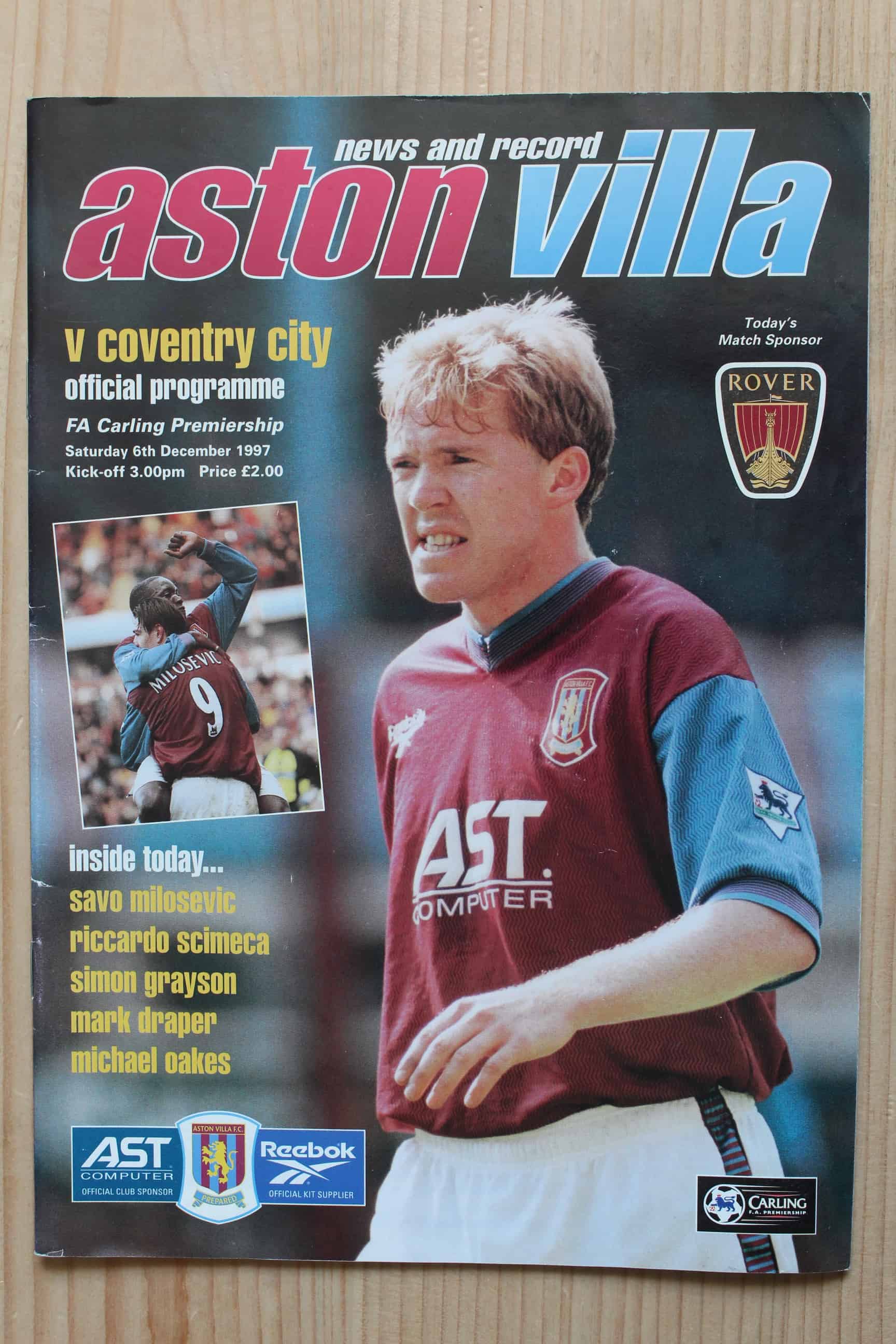 Aston Villa FC v Coventry City FC