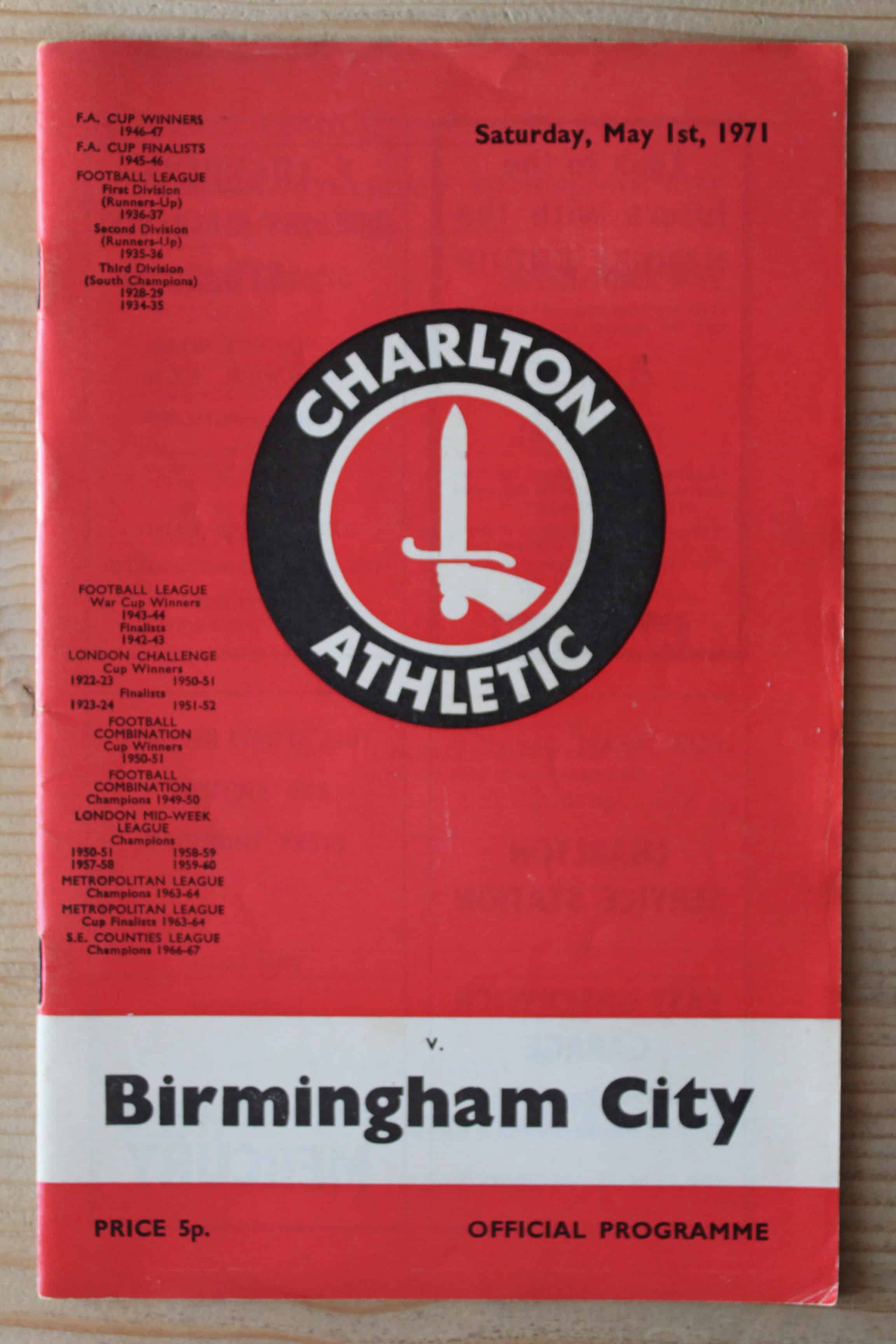 Charlton Athletic FC v Birmingham City FC