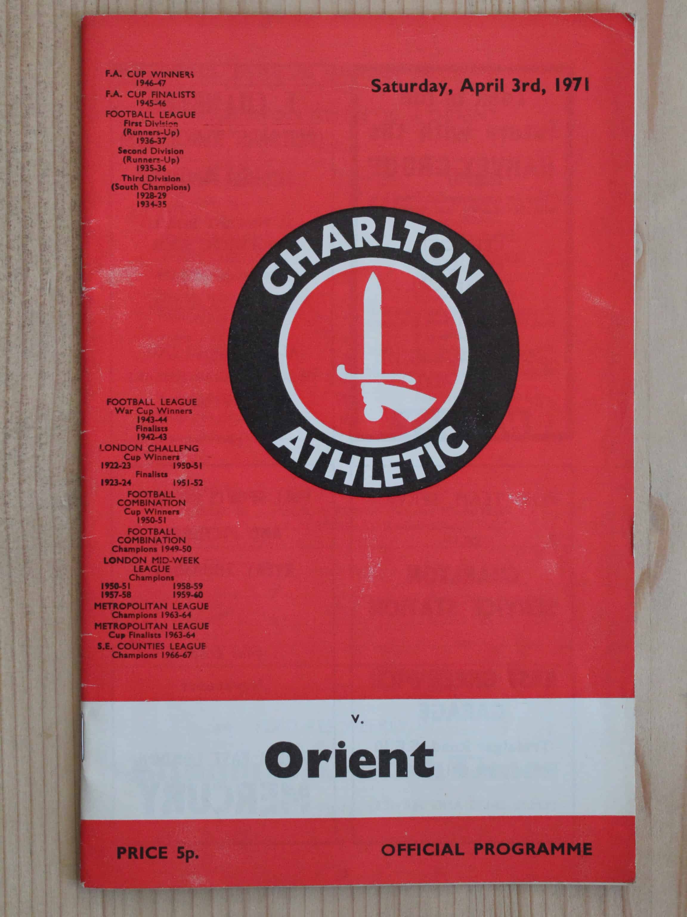 Charlton Athletic FC v Orient