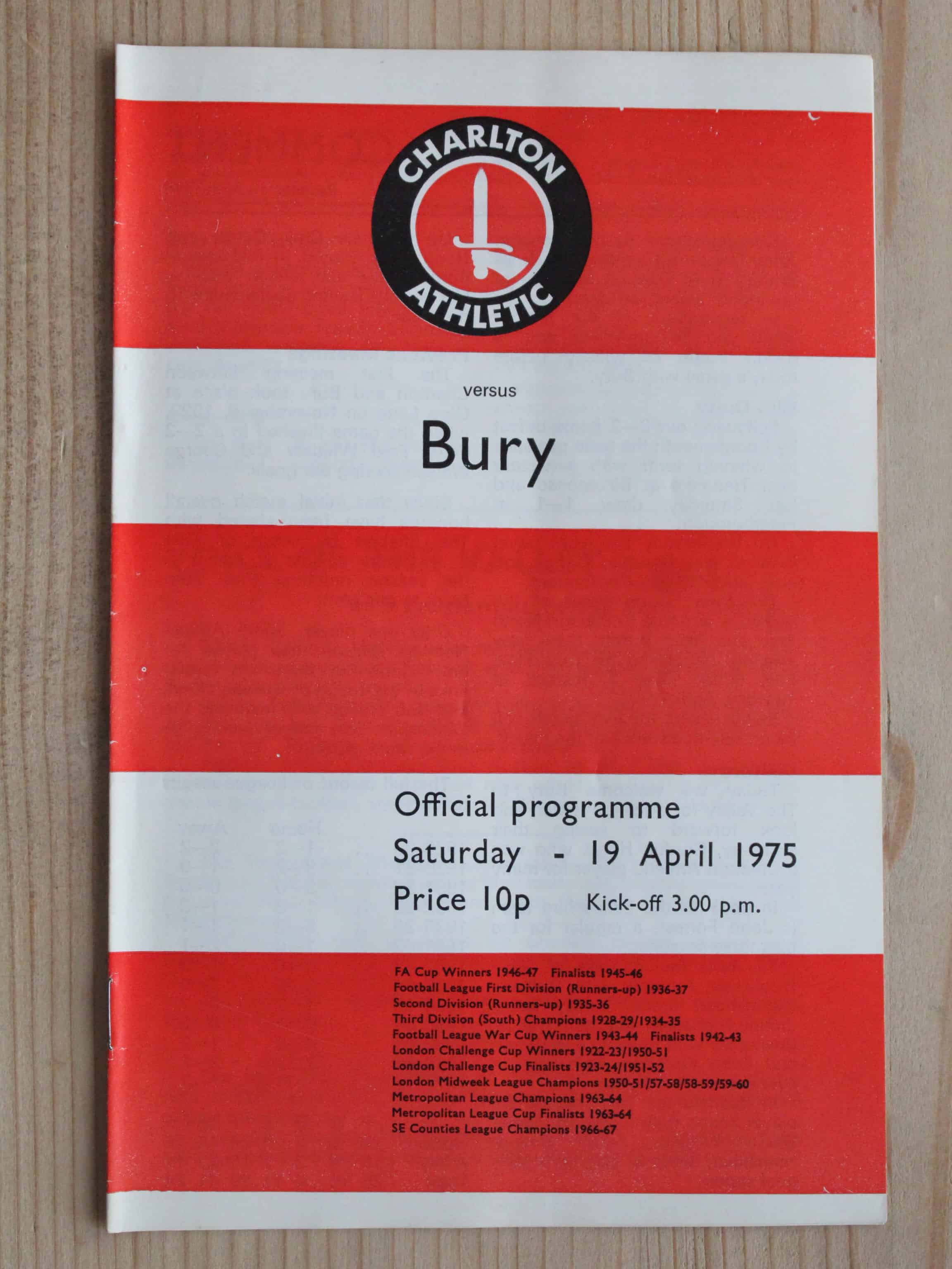 Charlton Athletic FC v Bury FC