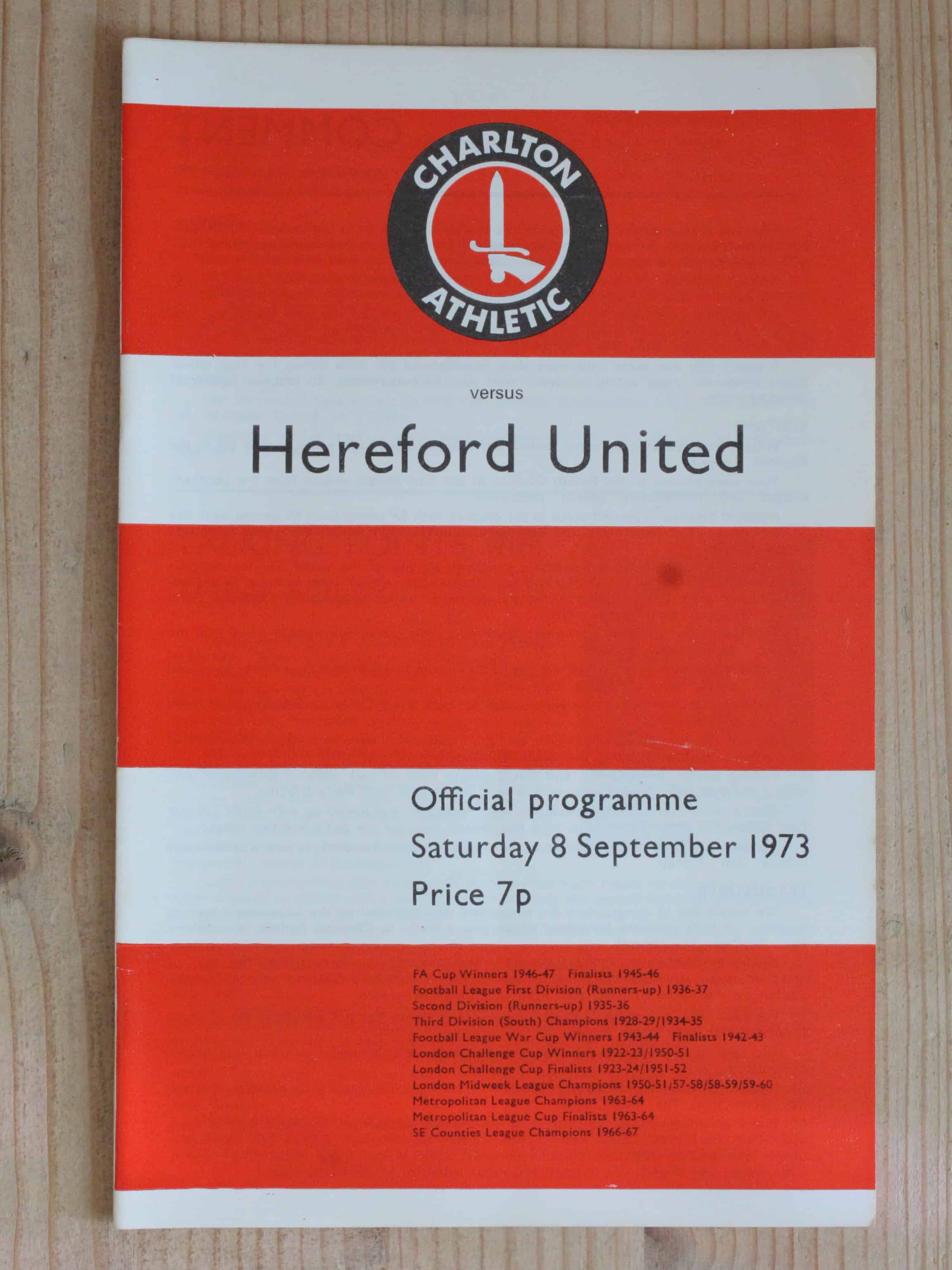 Charlton Athletic FC v Hereford United