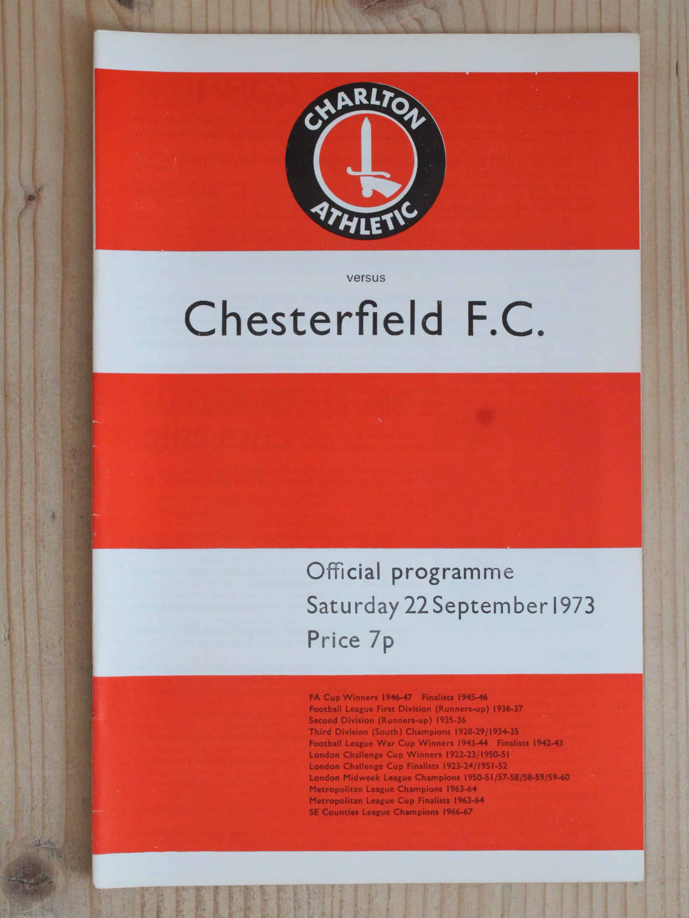 Charlton Athletic FC v Chesterfield FC