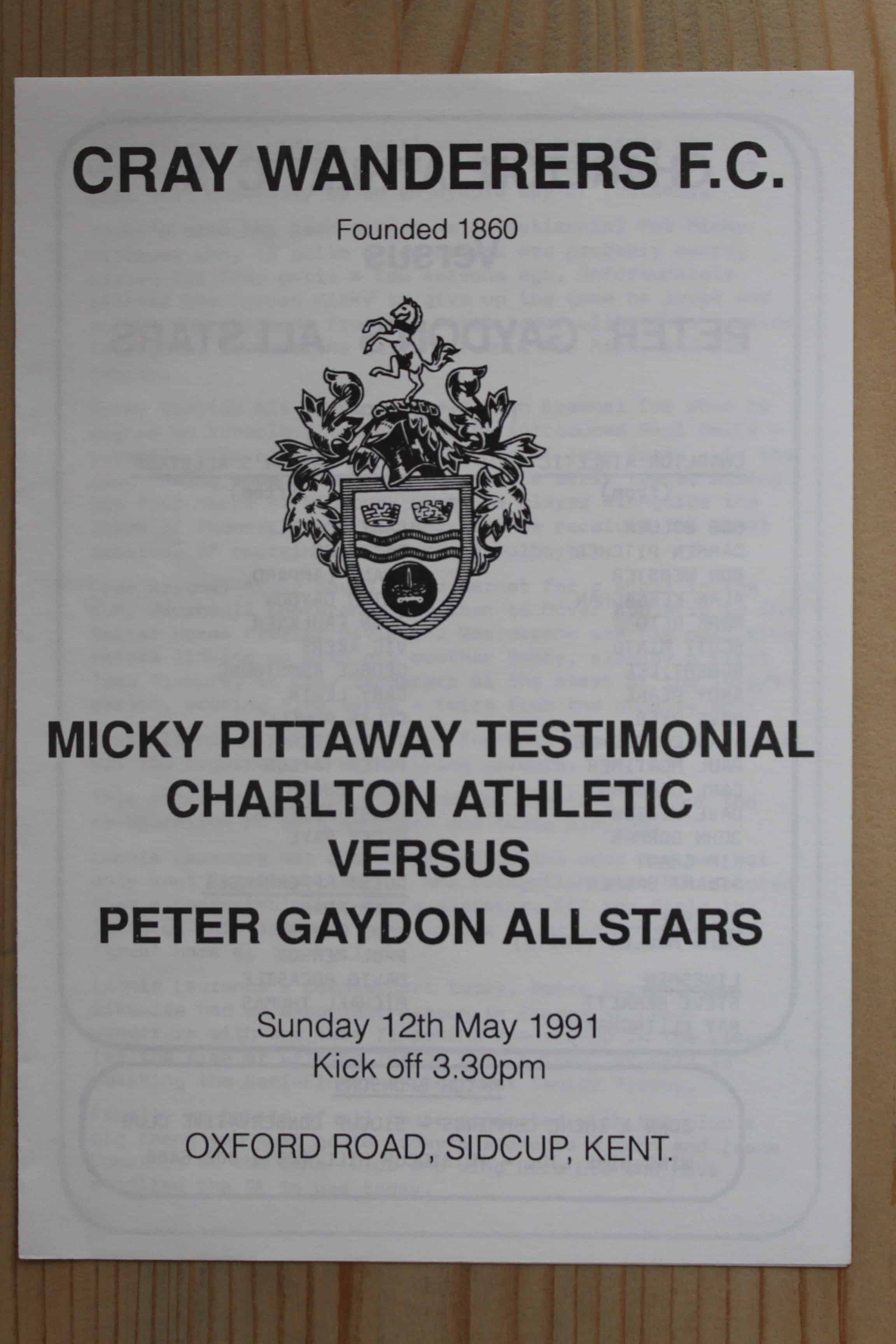 Charlton Athletic XI v Peter Gaydon All Stars