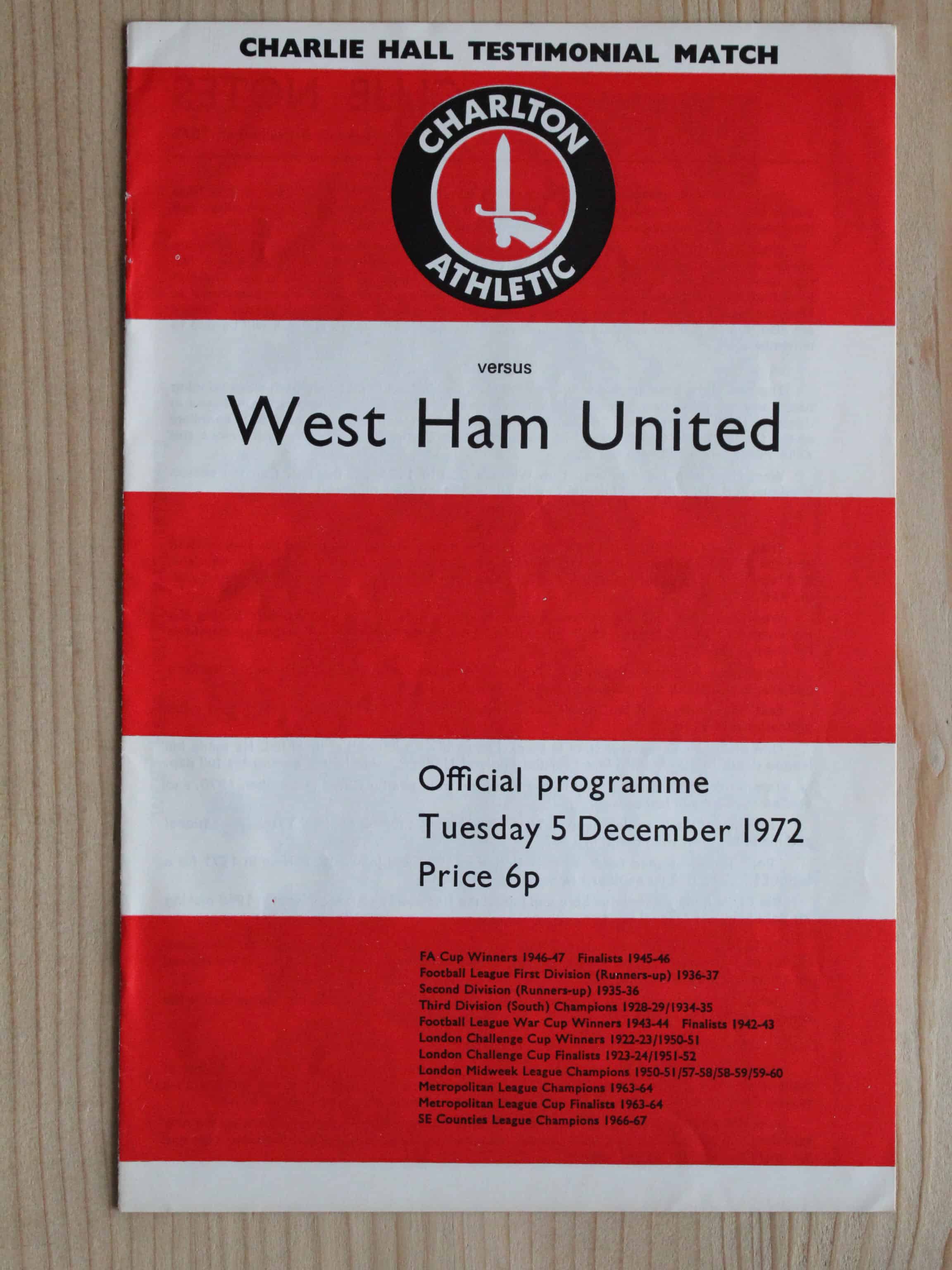 Charlton Athletic FC v West Ham United FC