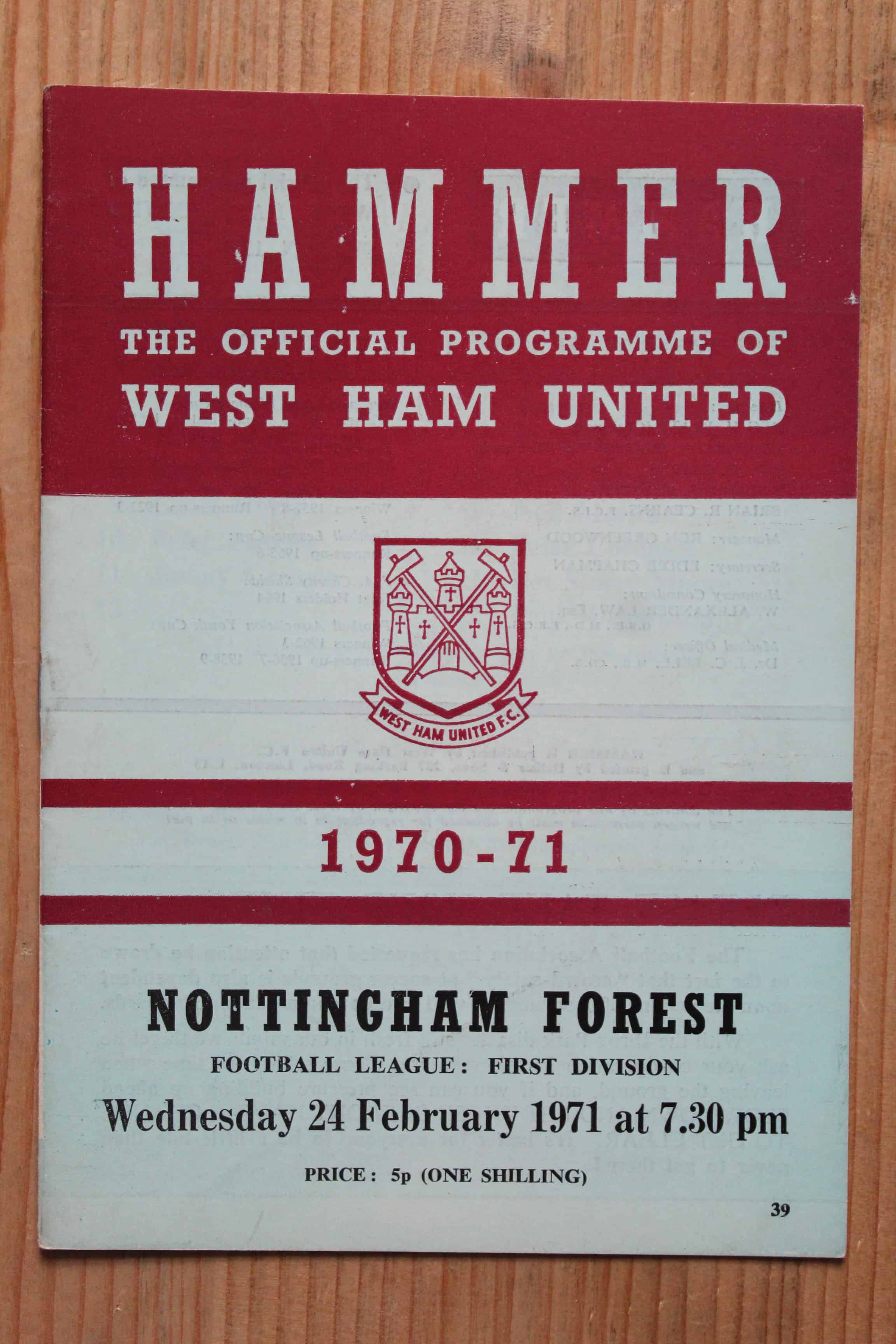 West Ham United FC v Nottingham Forest FC