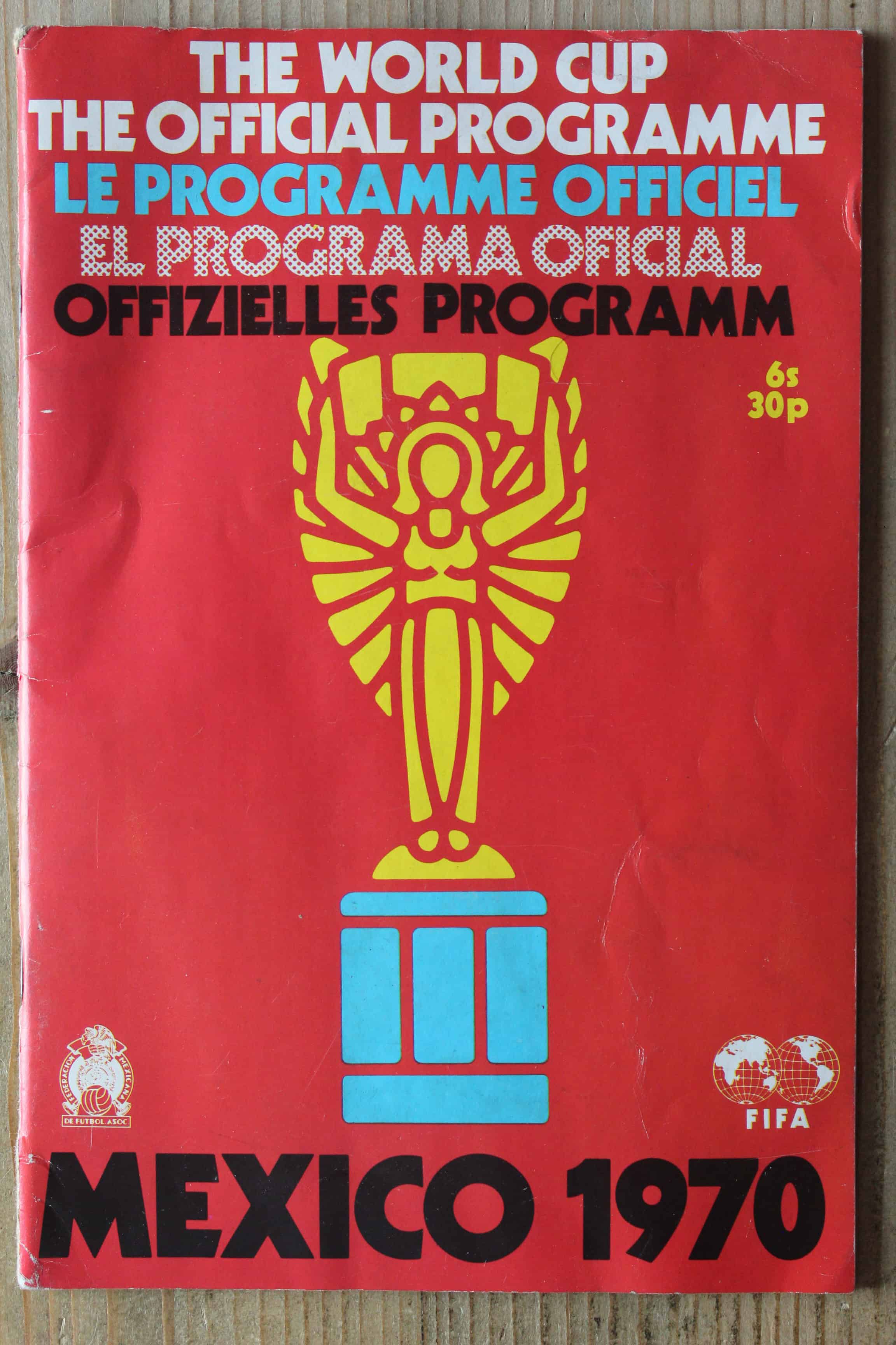 1970 World Cup Tournament Programme  v 1970 World Cup Tournament Programme 