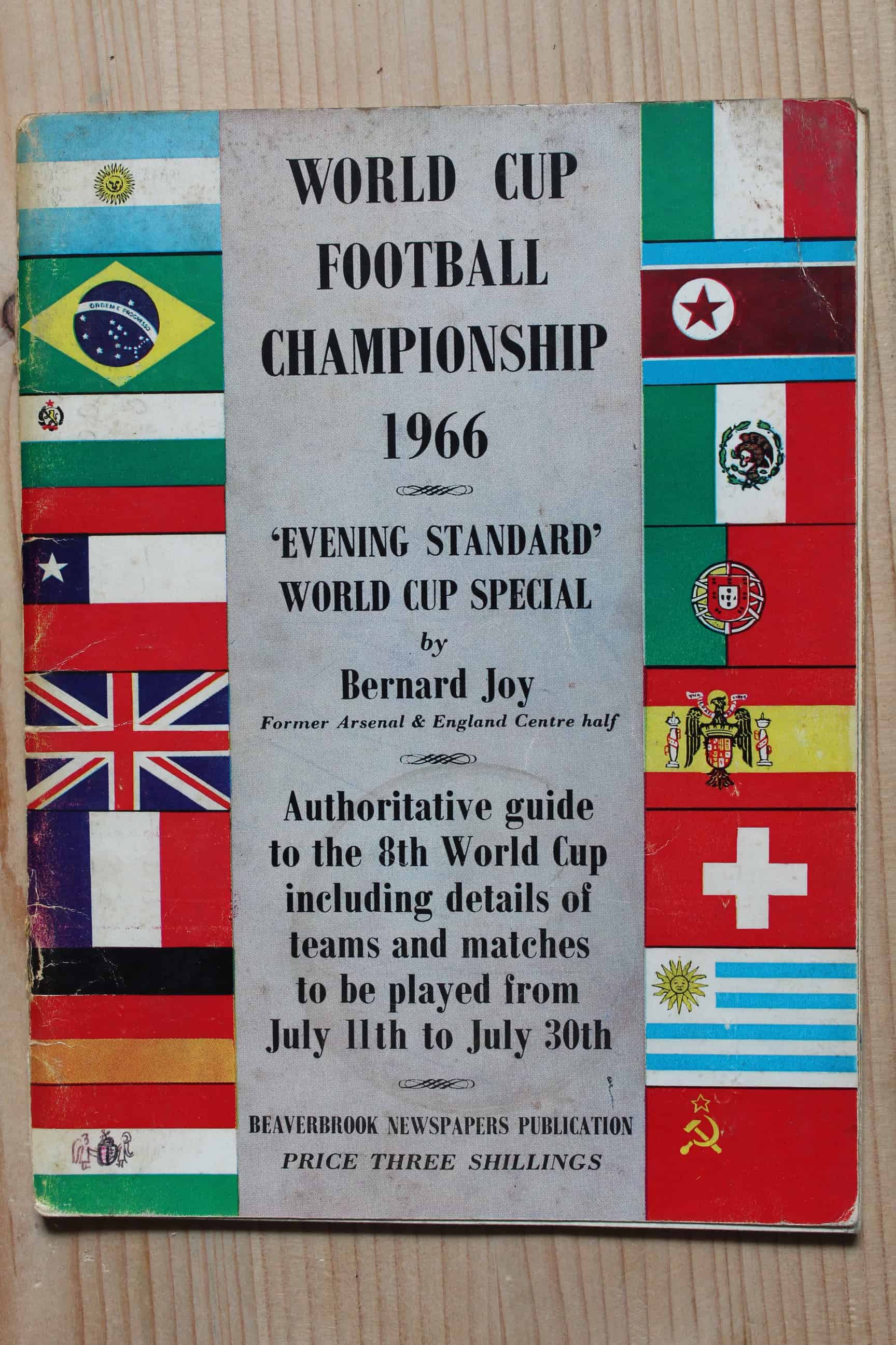 1966 World Cup Tournament Programme v 1966 World Cup Tournament Programme