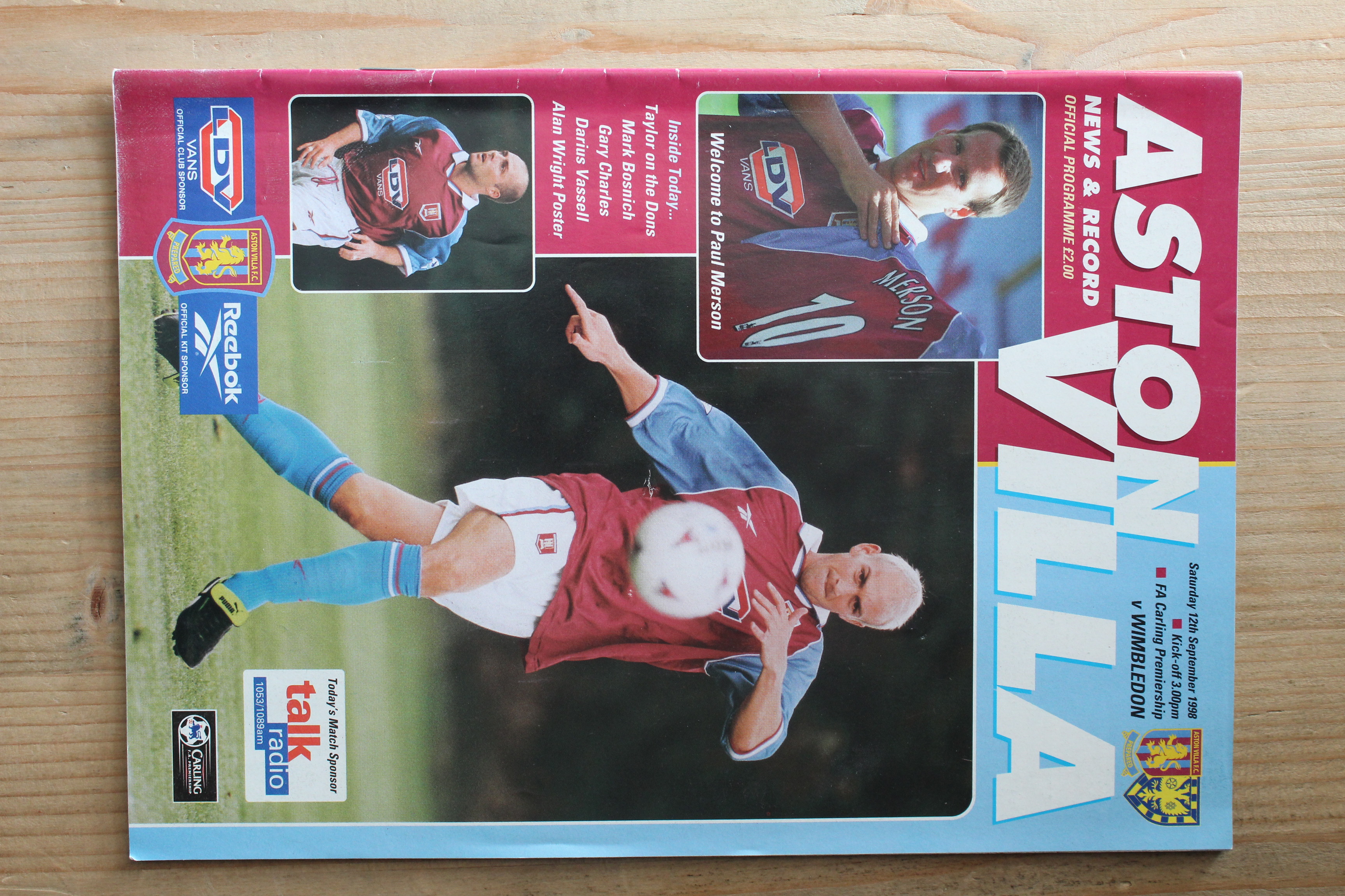 Aston Villa FC v Wimbledon