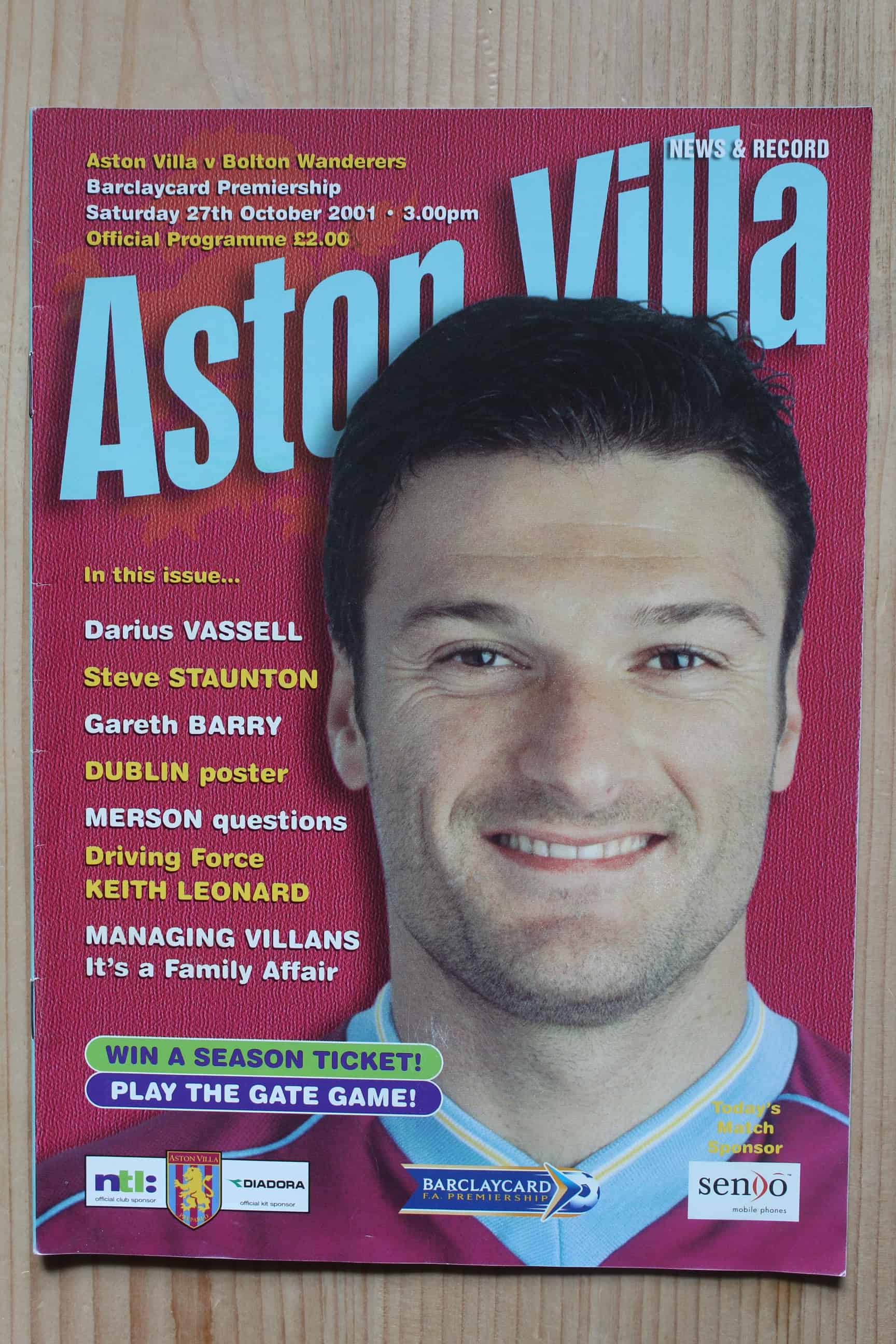 Aston Villa FC v Bolton Wanderers FC