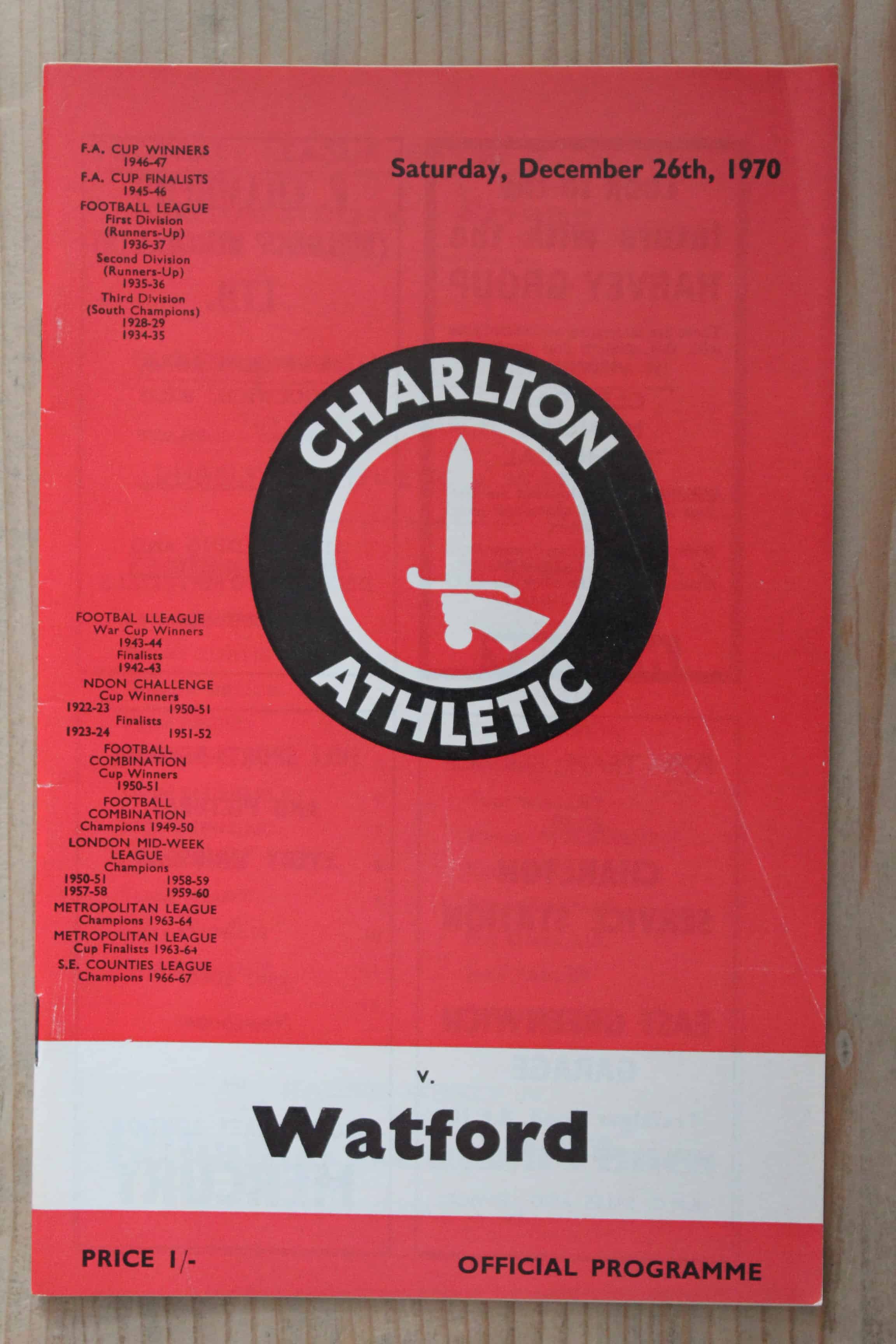 Charlton Athletic FC v Watford FC