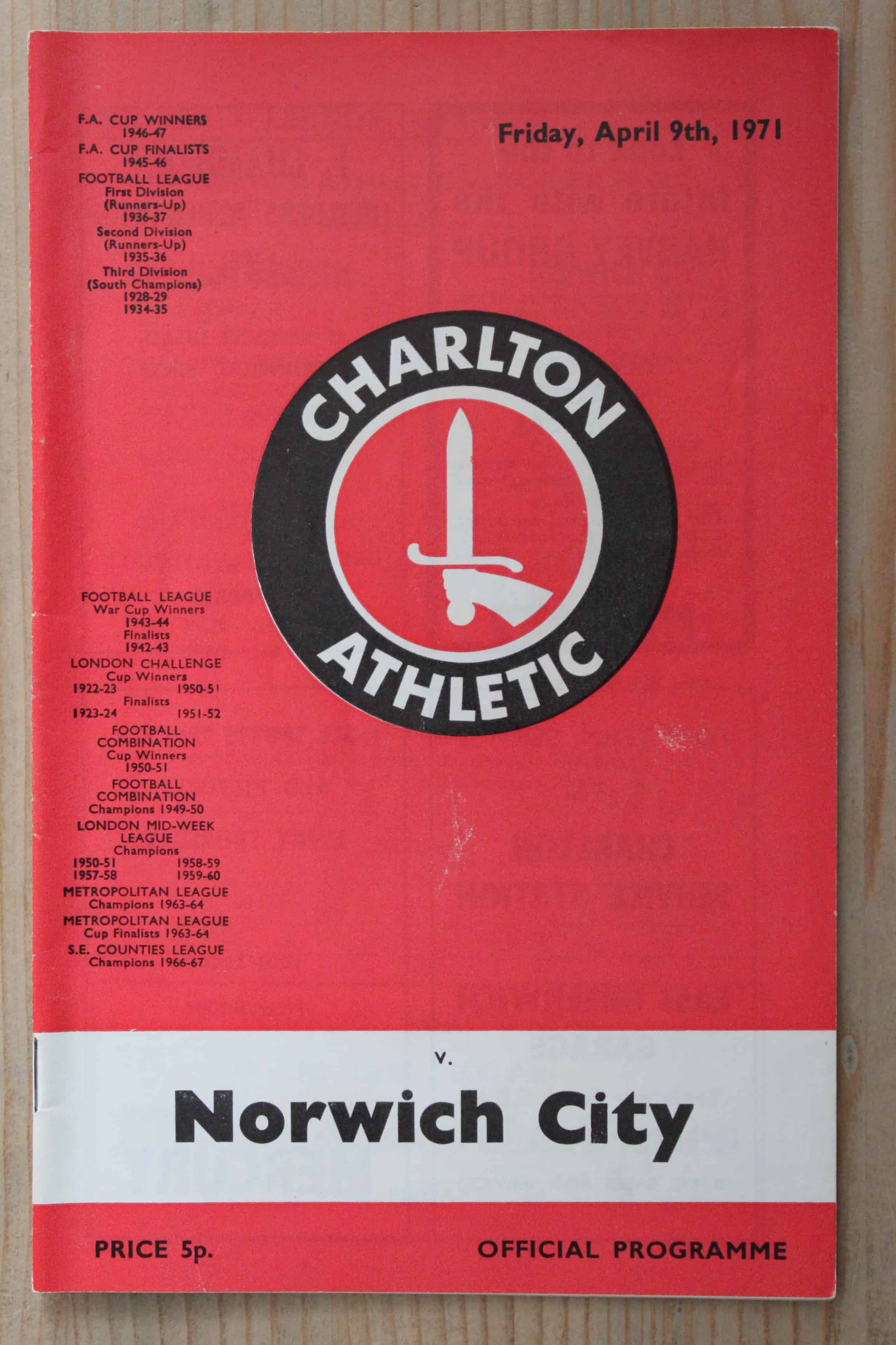 Charlton Athletic FC v Norwich City FC