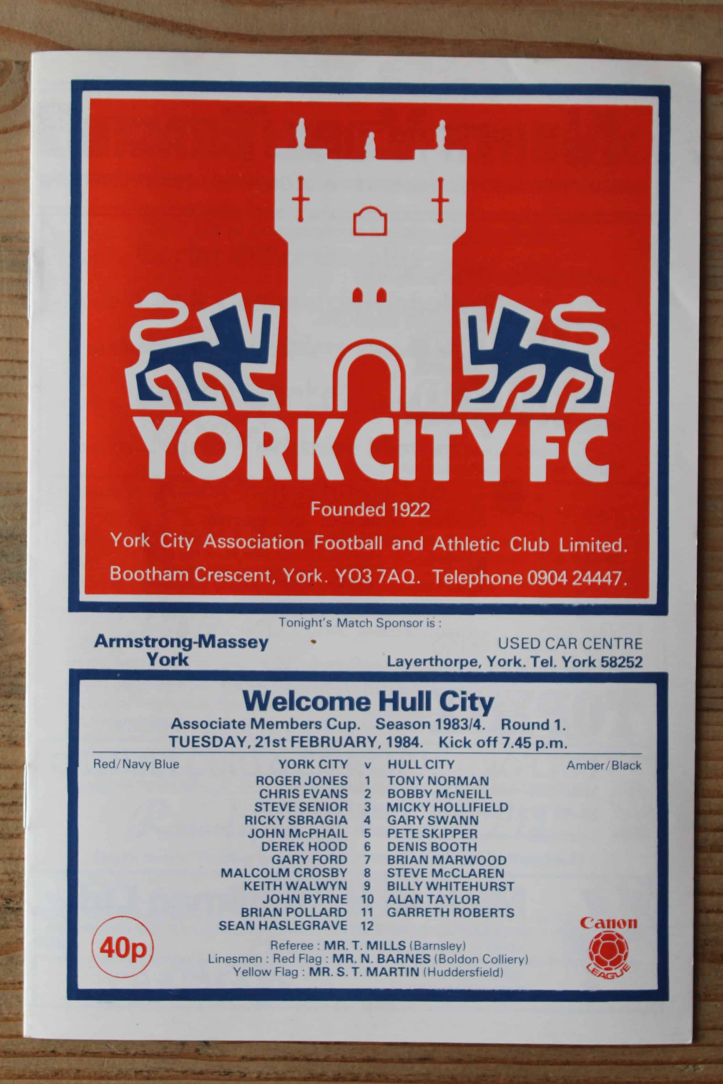 York City FC v Hull City FC