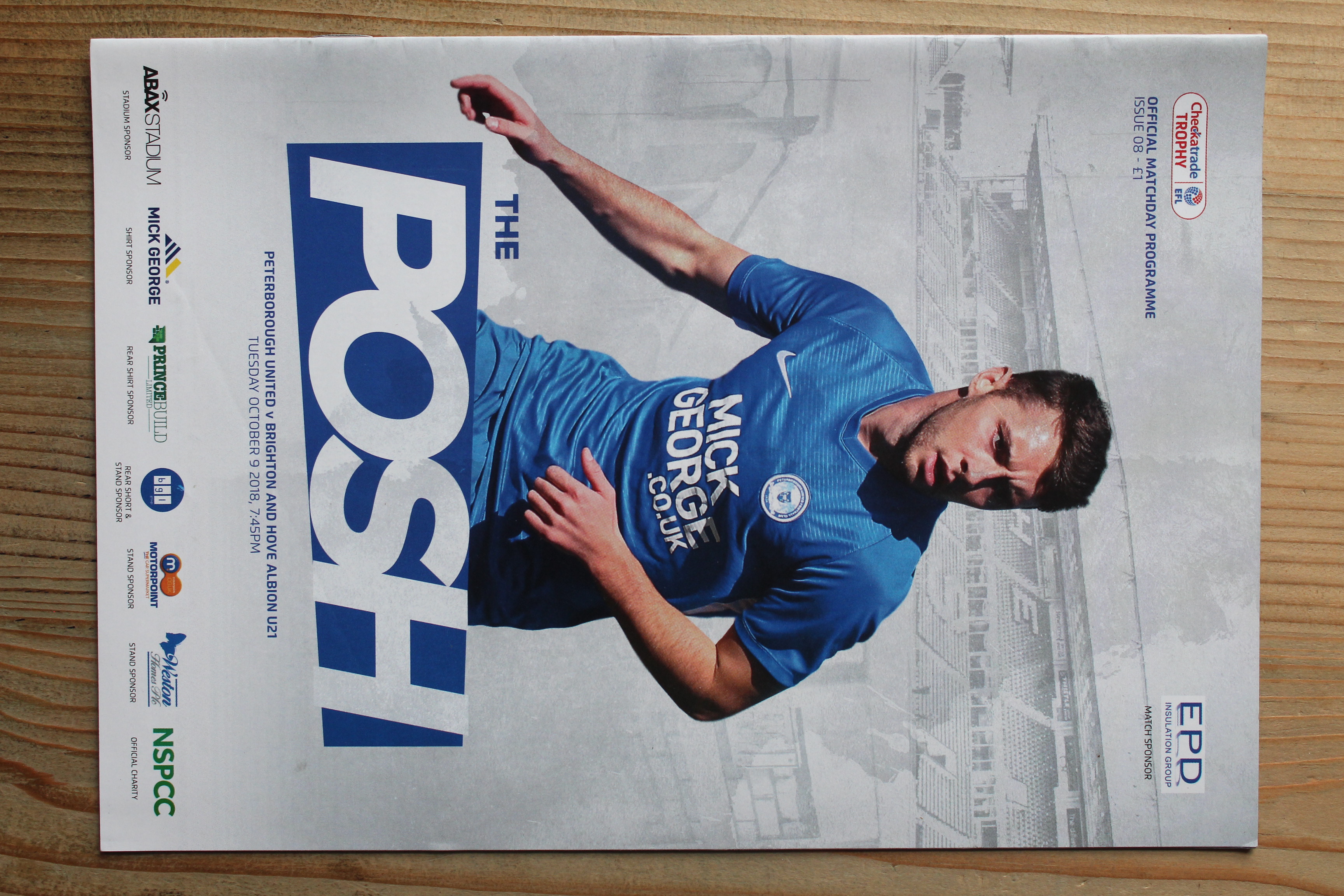 Peterborough United FC v Brighton & Hove Albion (U21`s)