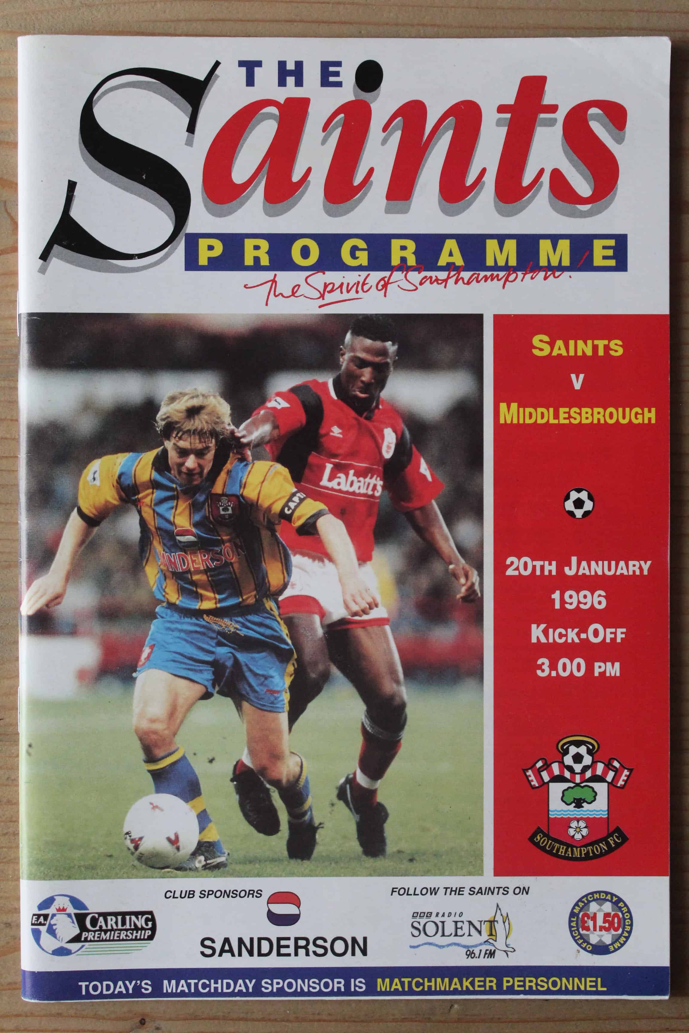 Southampton FC v Middlesbrough FC