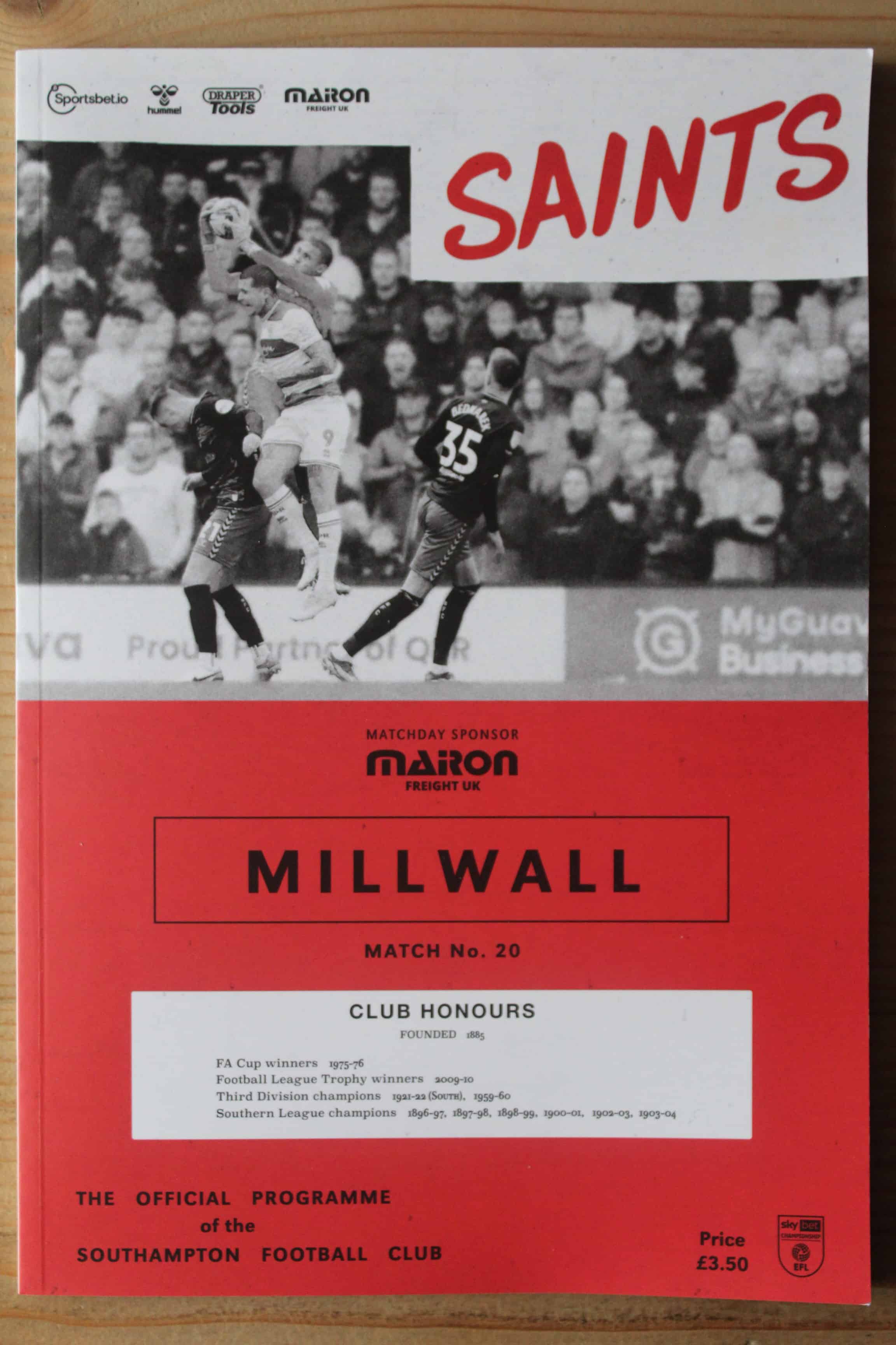 Southampton FC v Millwall FC