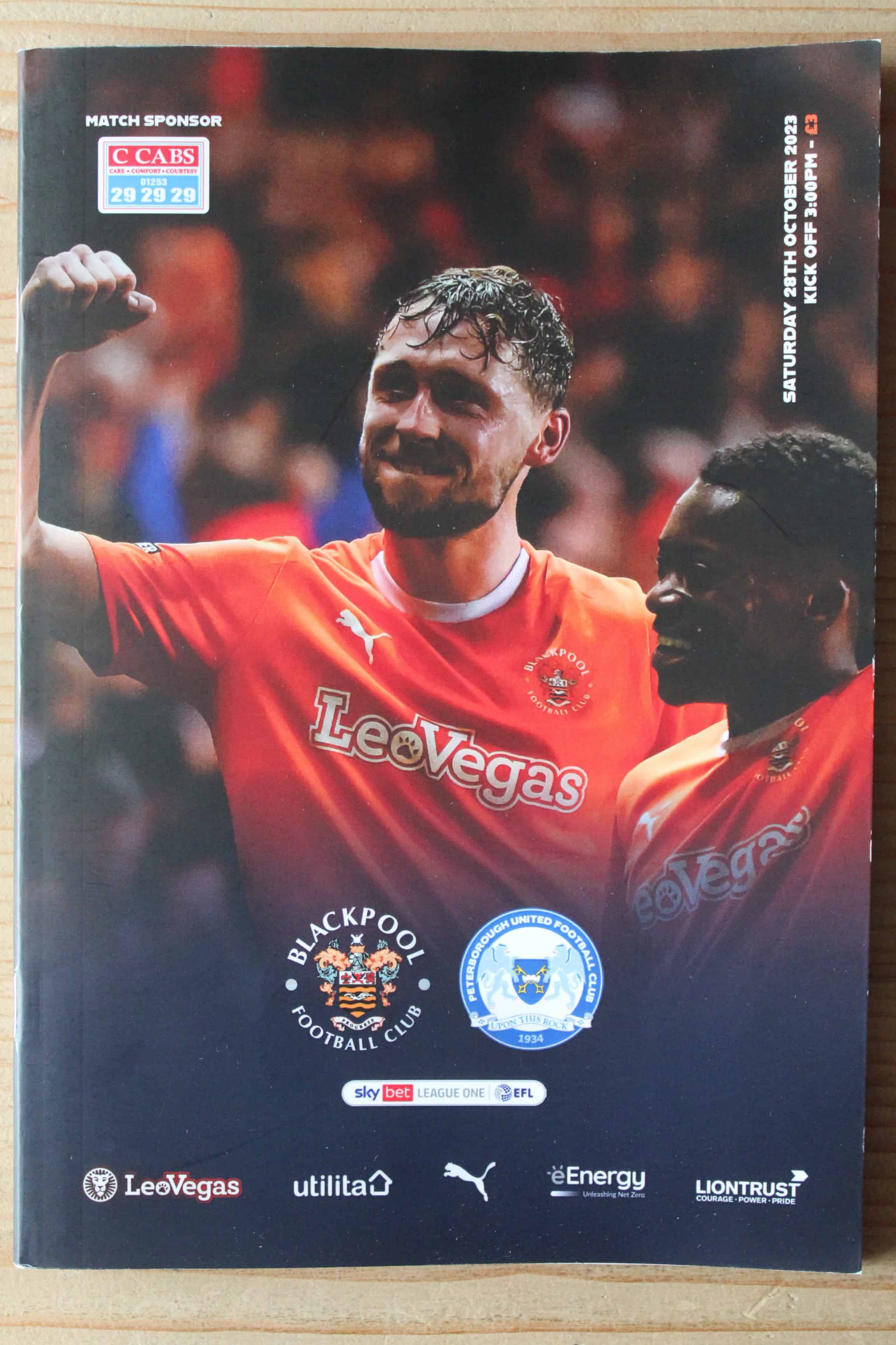 Blackpool FC v Peterborough United FC