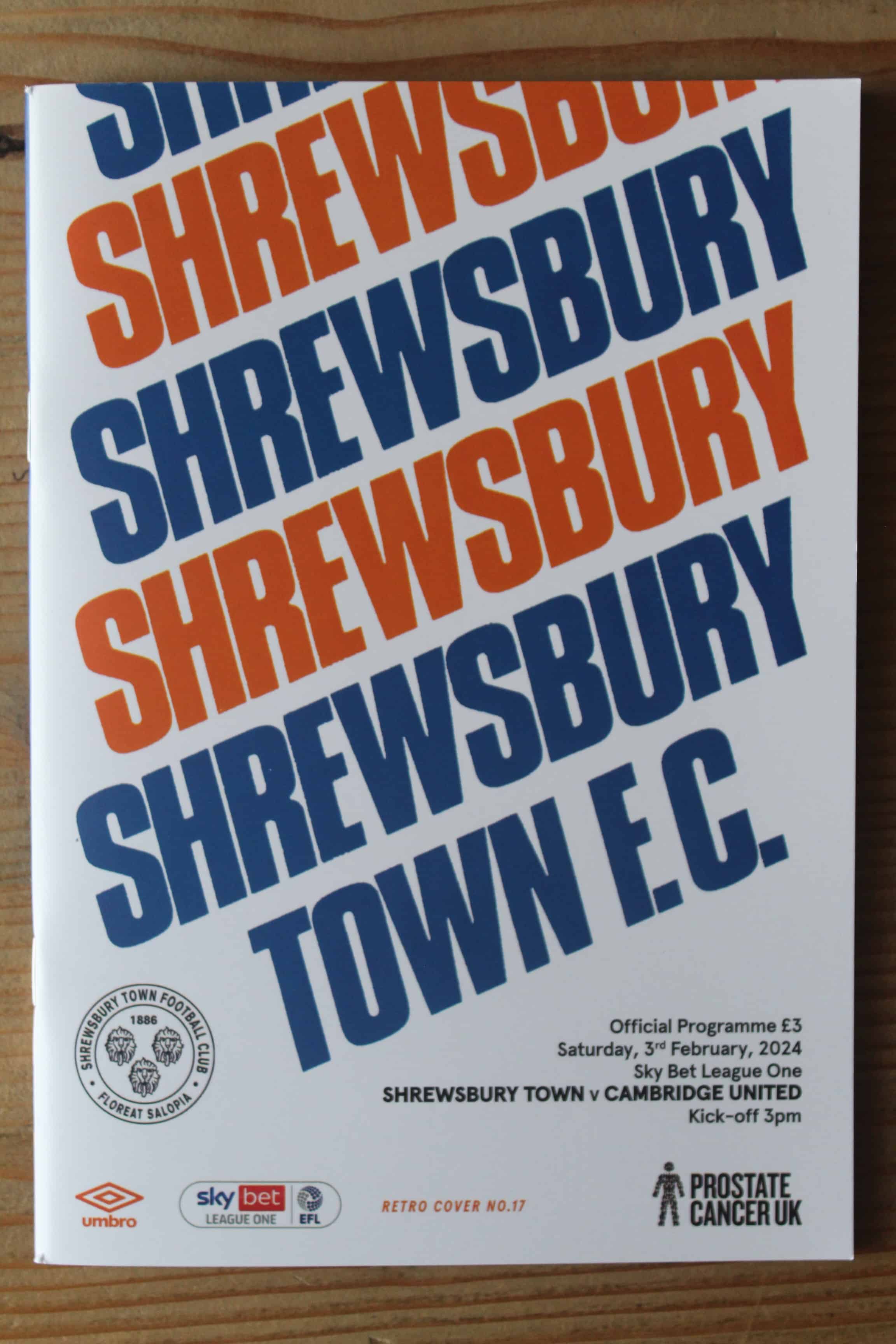 Shrewsbury Town FC v Cambridge United FC