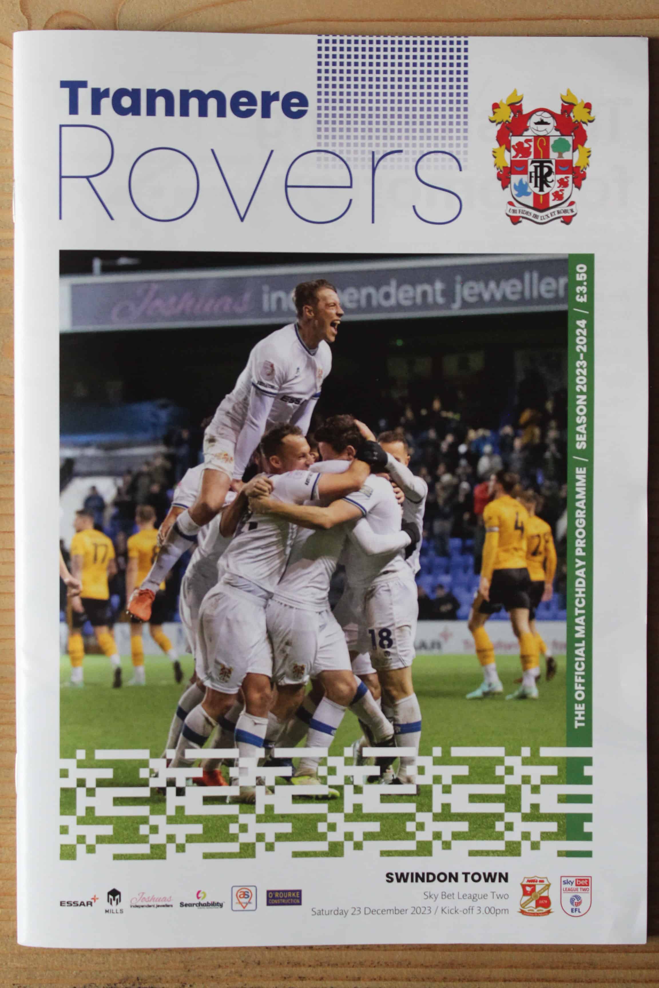 Tranmere Rovers FC v Swindon Town FC