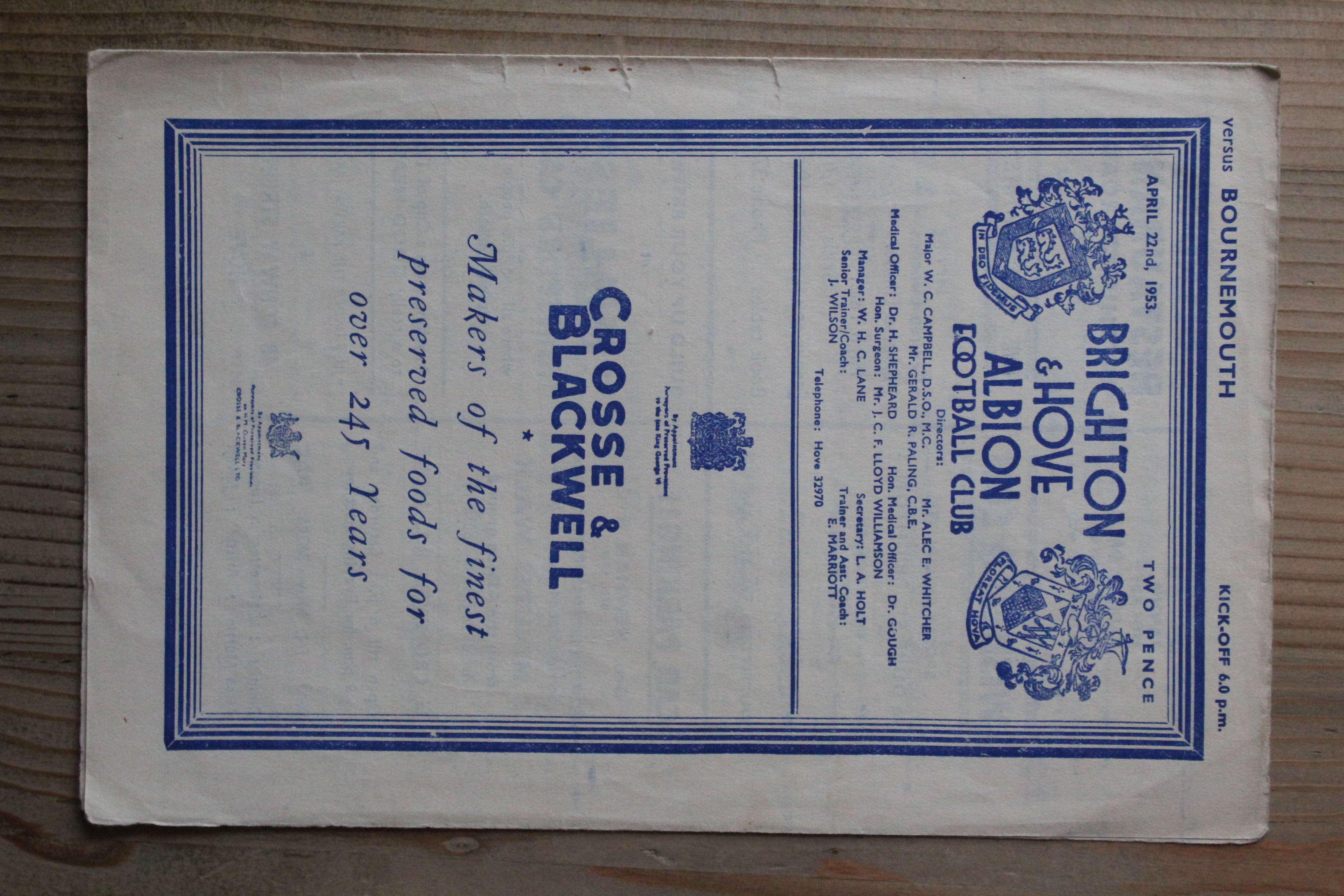 Brighton & Hove Albion FC v Bournemouth & Boscombe