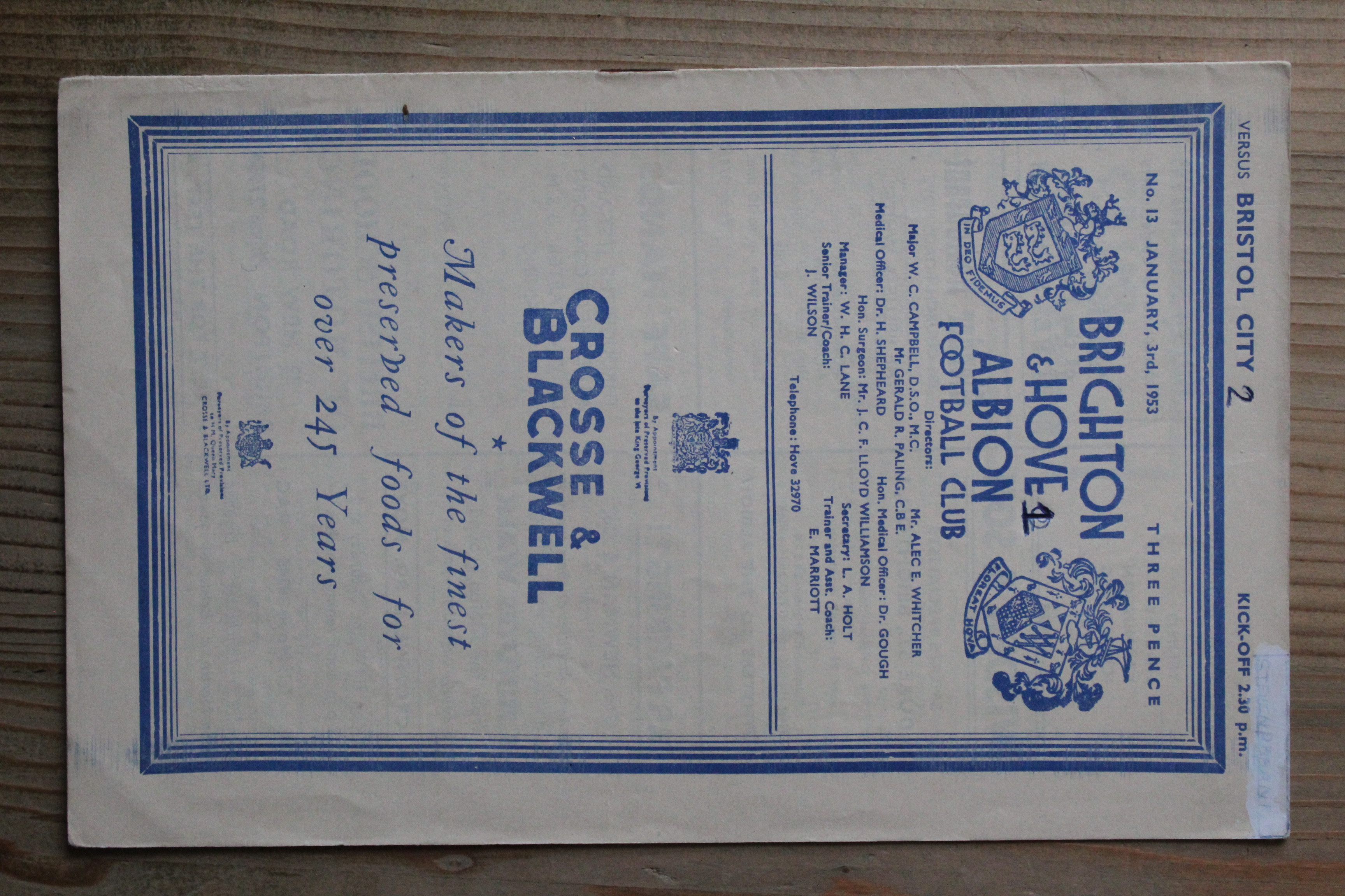 Brighton & Hove Albion FC v Bristol City FC