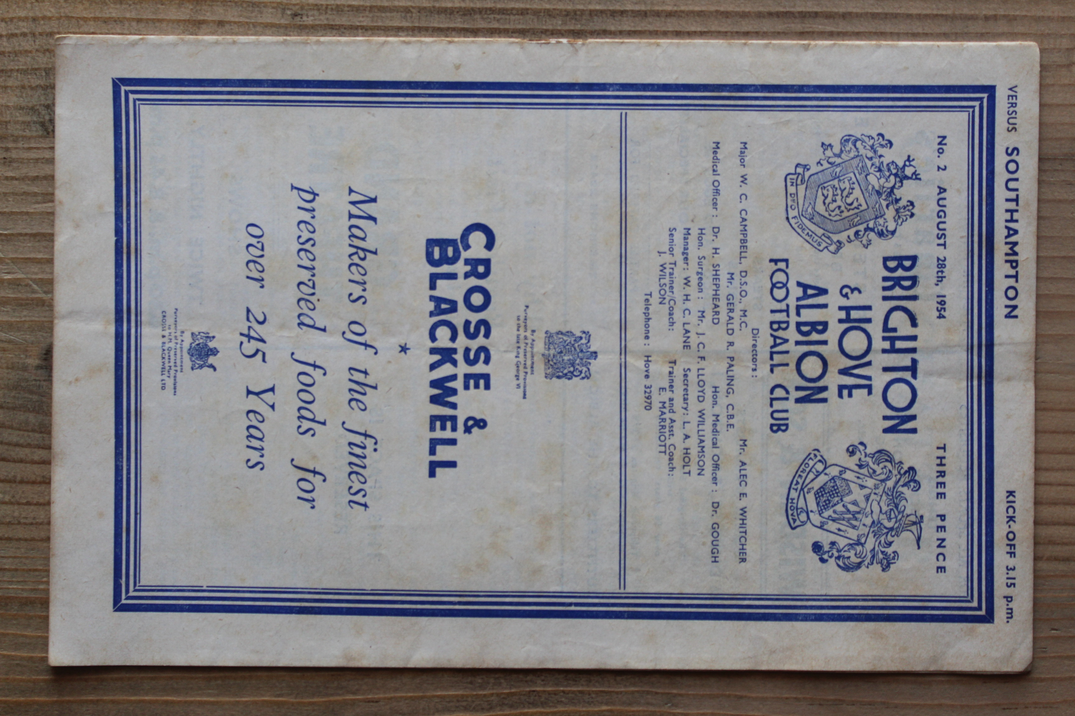 Brighton & Hove Albion FC v Southampton FC