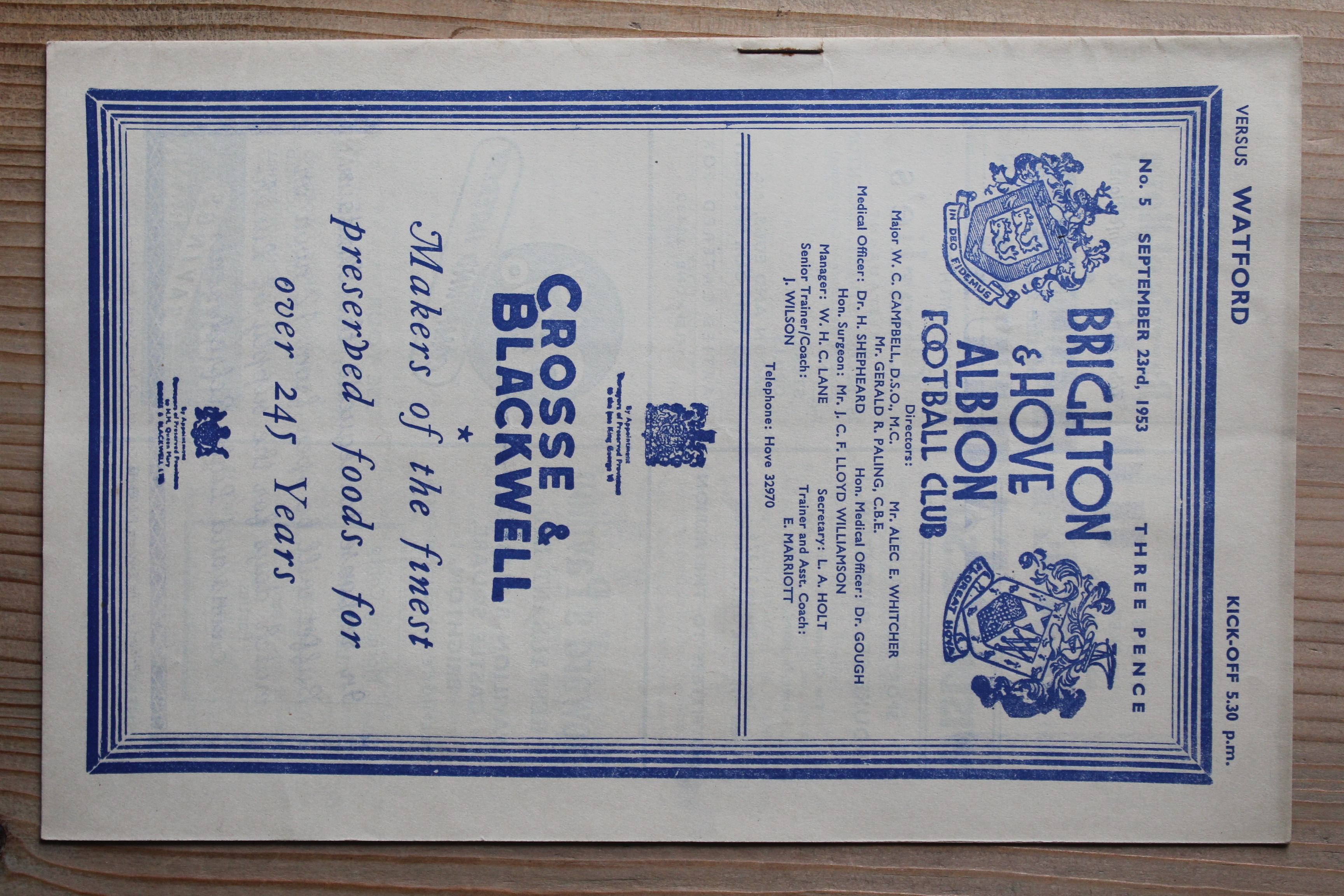 Brighton & Hove Albion FC v Watford FC