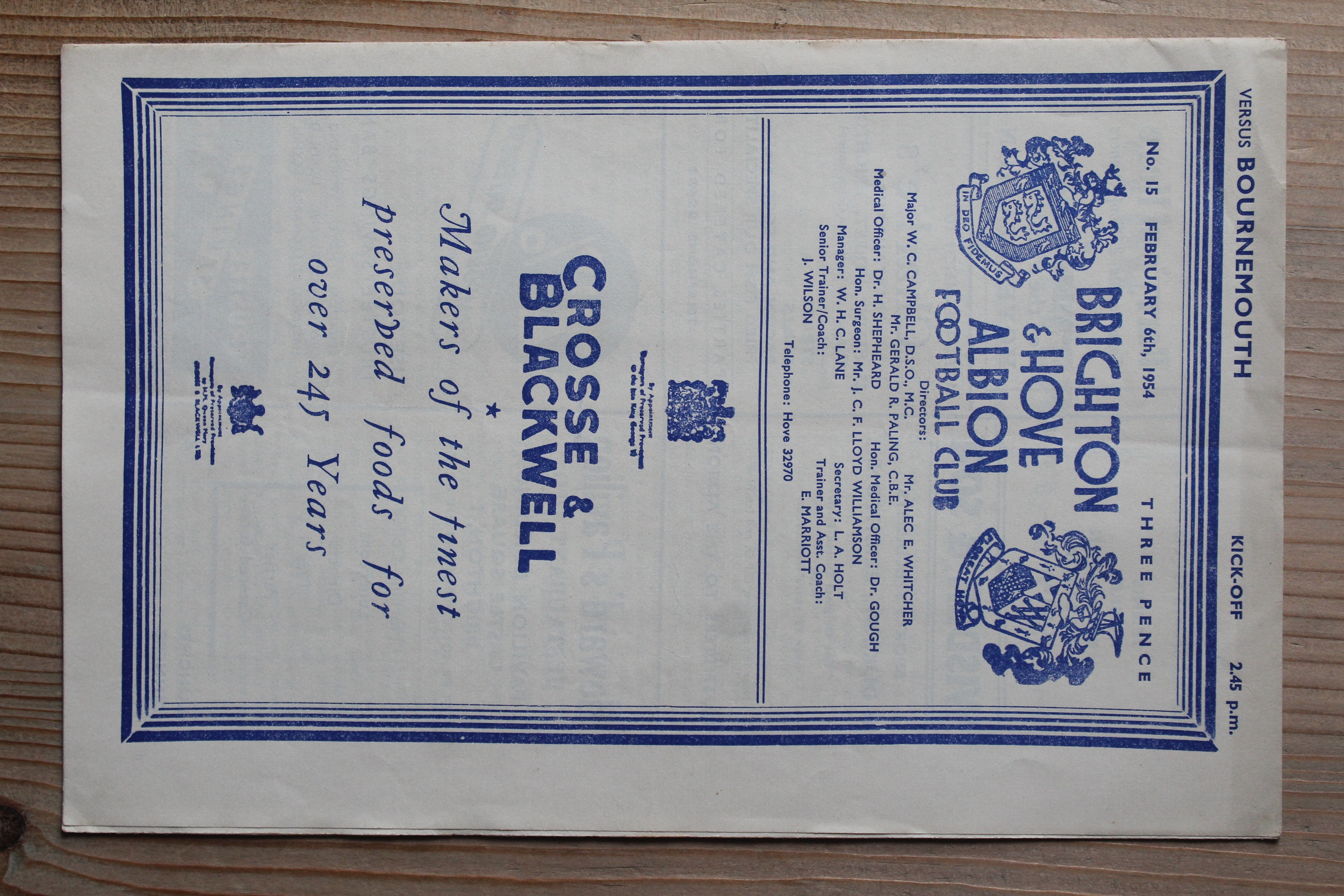Brighton & Hove Albion FC v Bournemouth & Boscombe