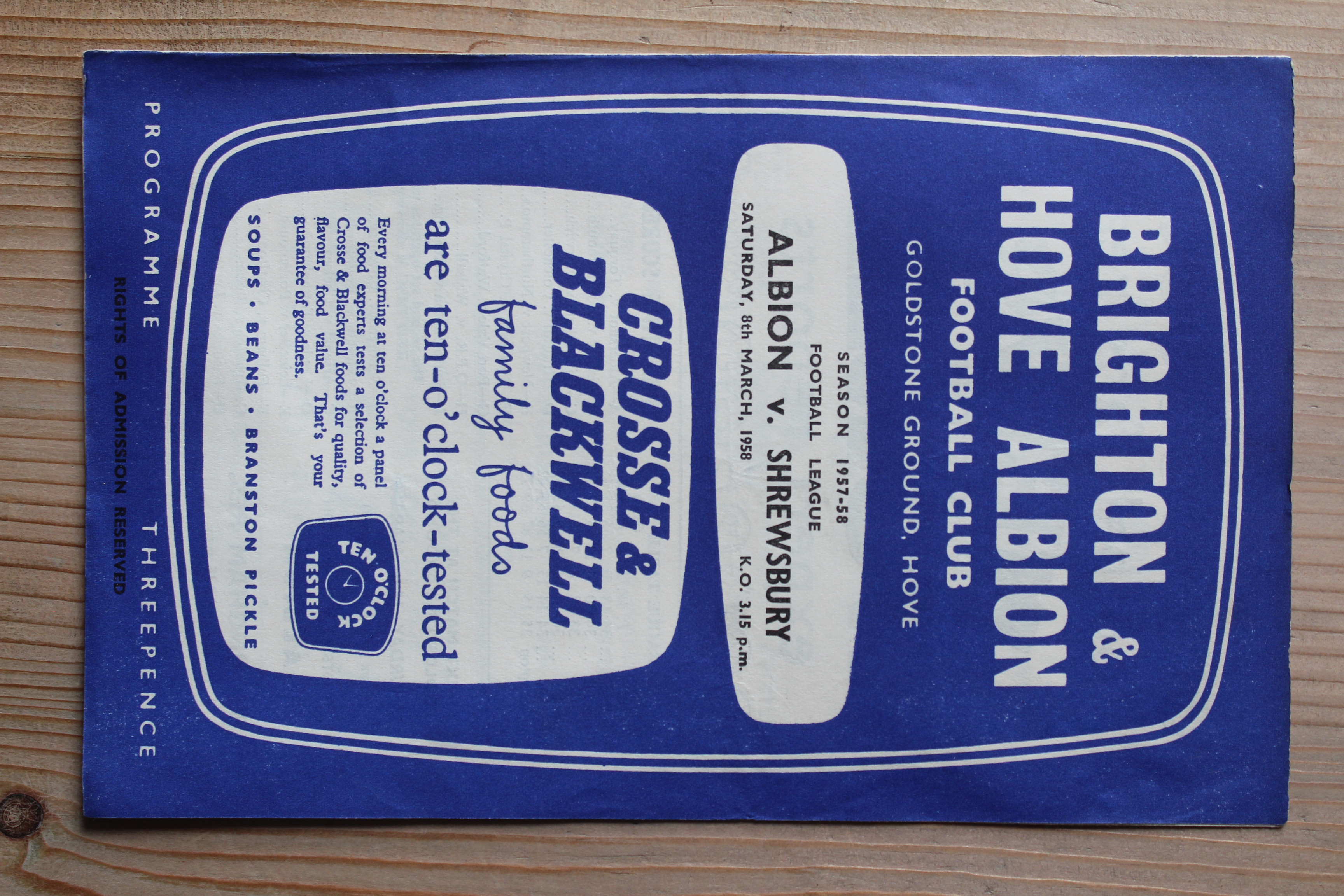 Brighton & Hove Albion FC v Shrewsbury Town FC
