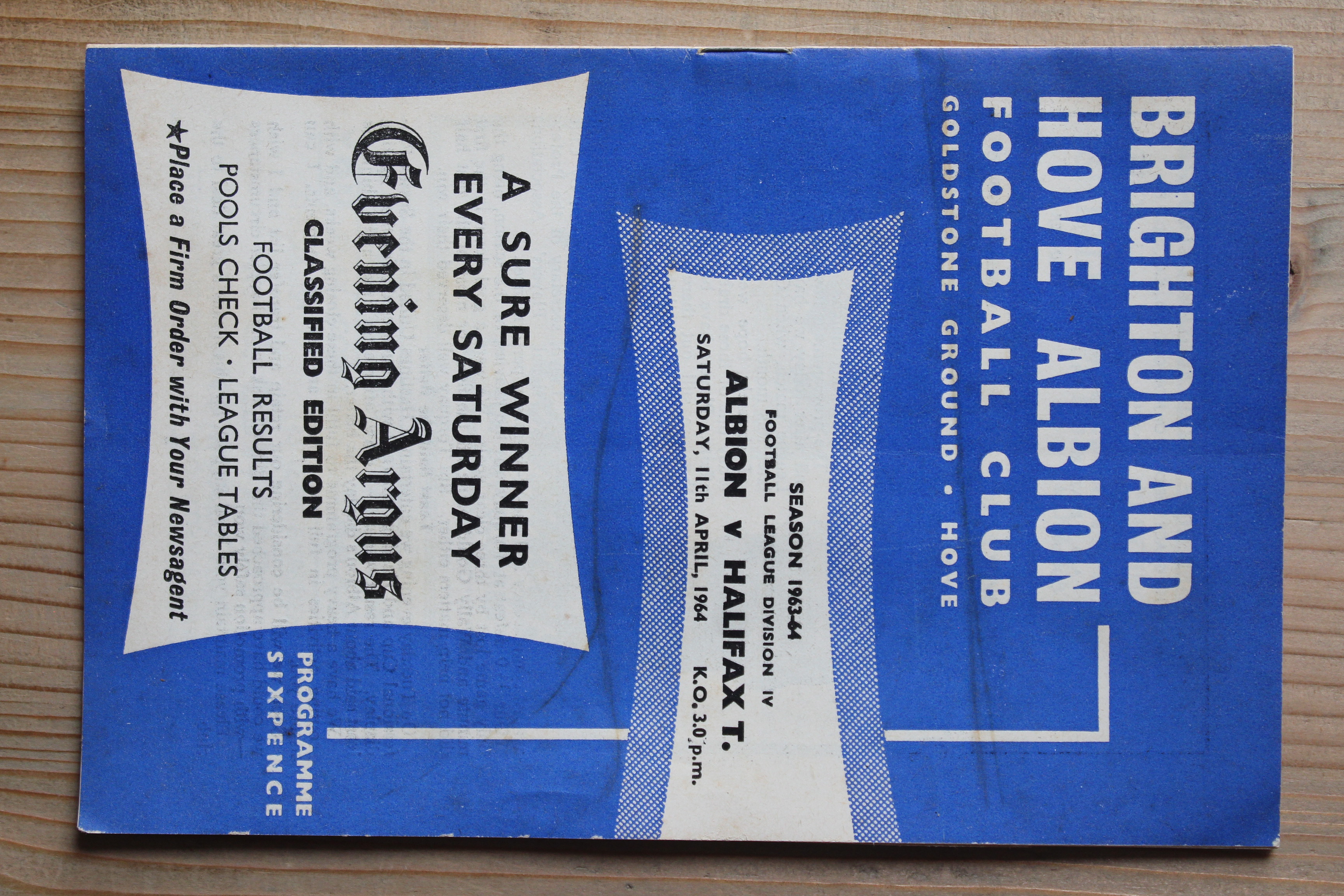 Brighton & Hove Albion FC v Halifax Town A.F.C