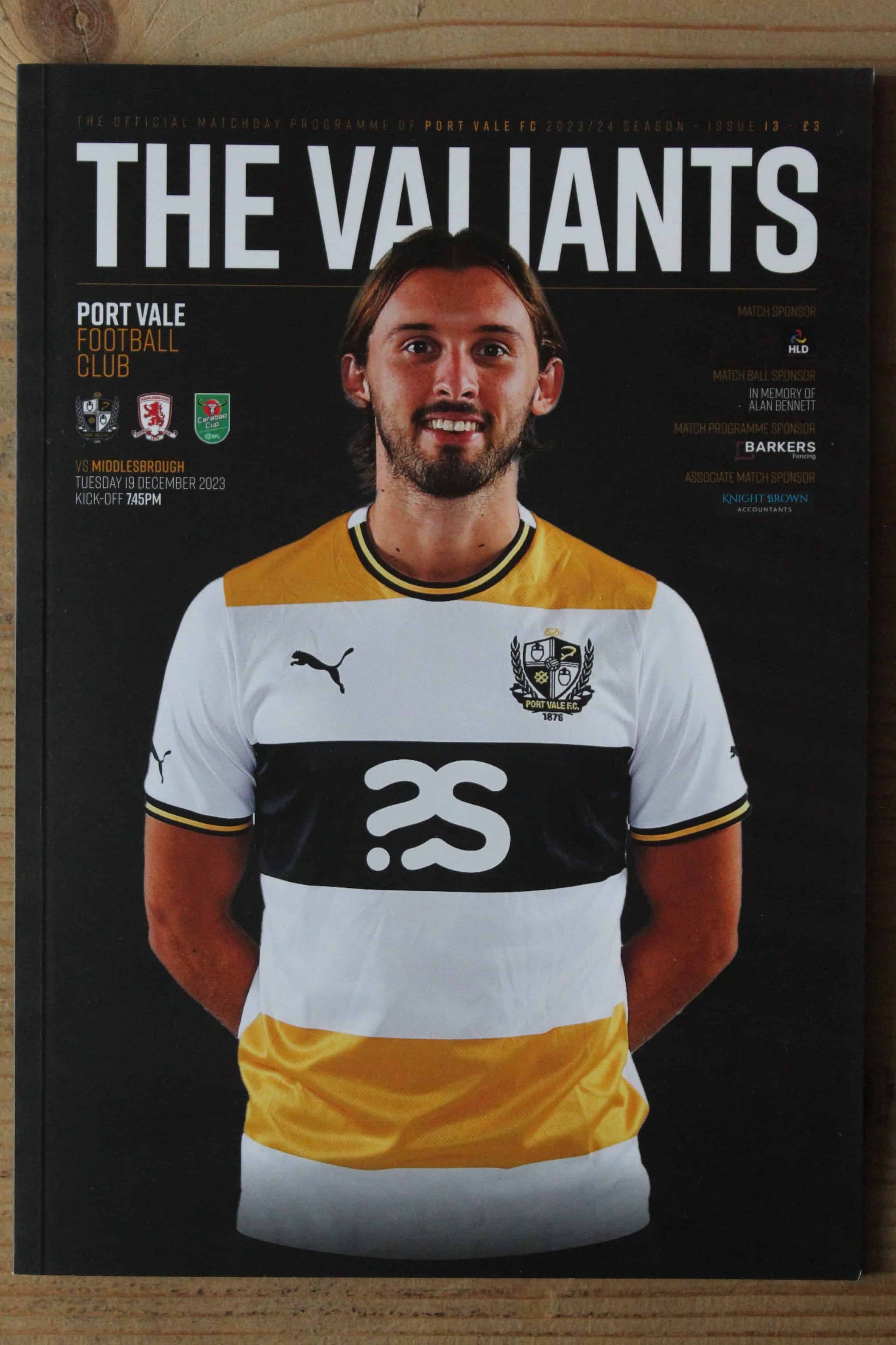 Port Vale FC v Middlesbrough FC