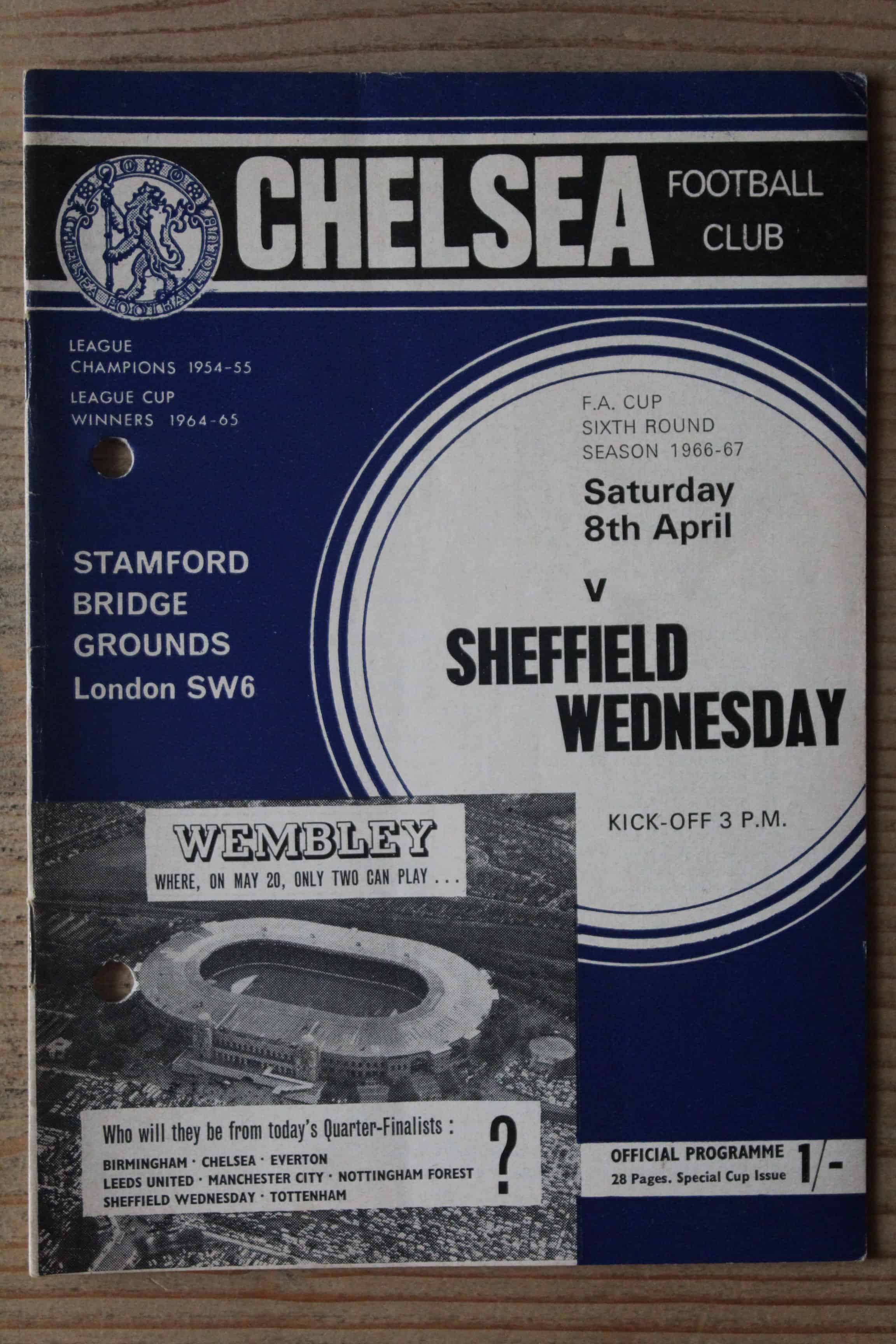 Chelsea FC v Sheffield Wednesday FC 