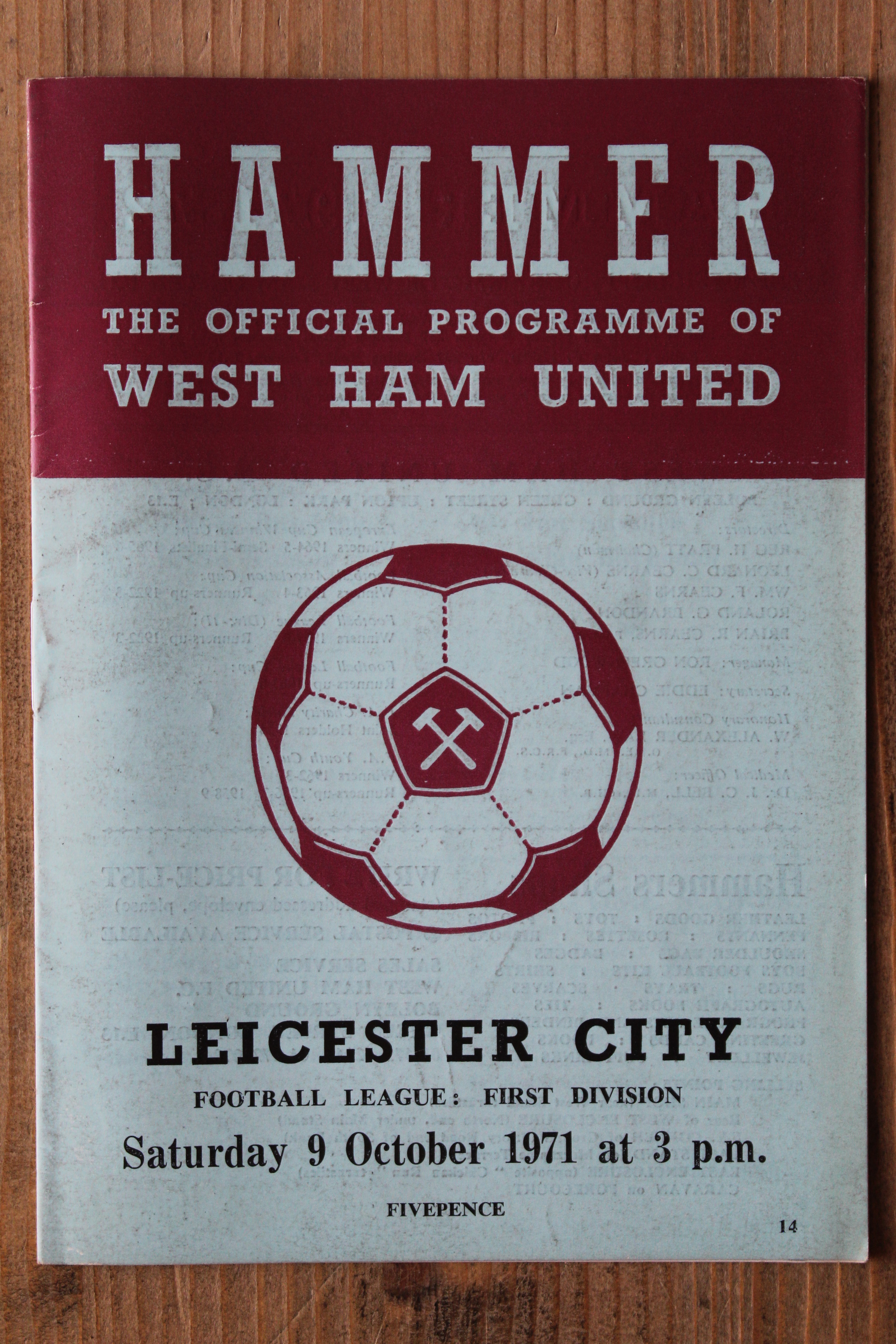 West Ham United FC v Leicester City FC