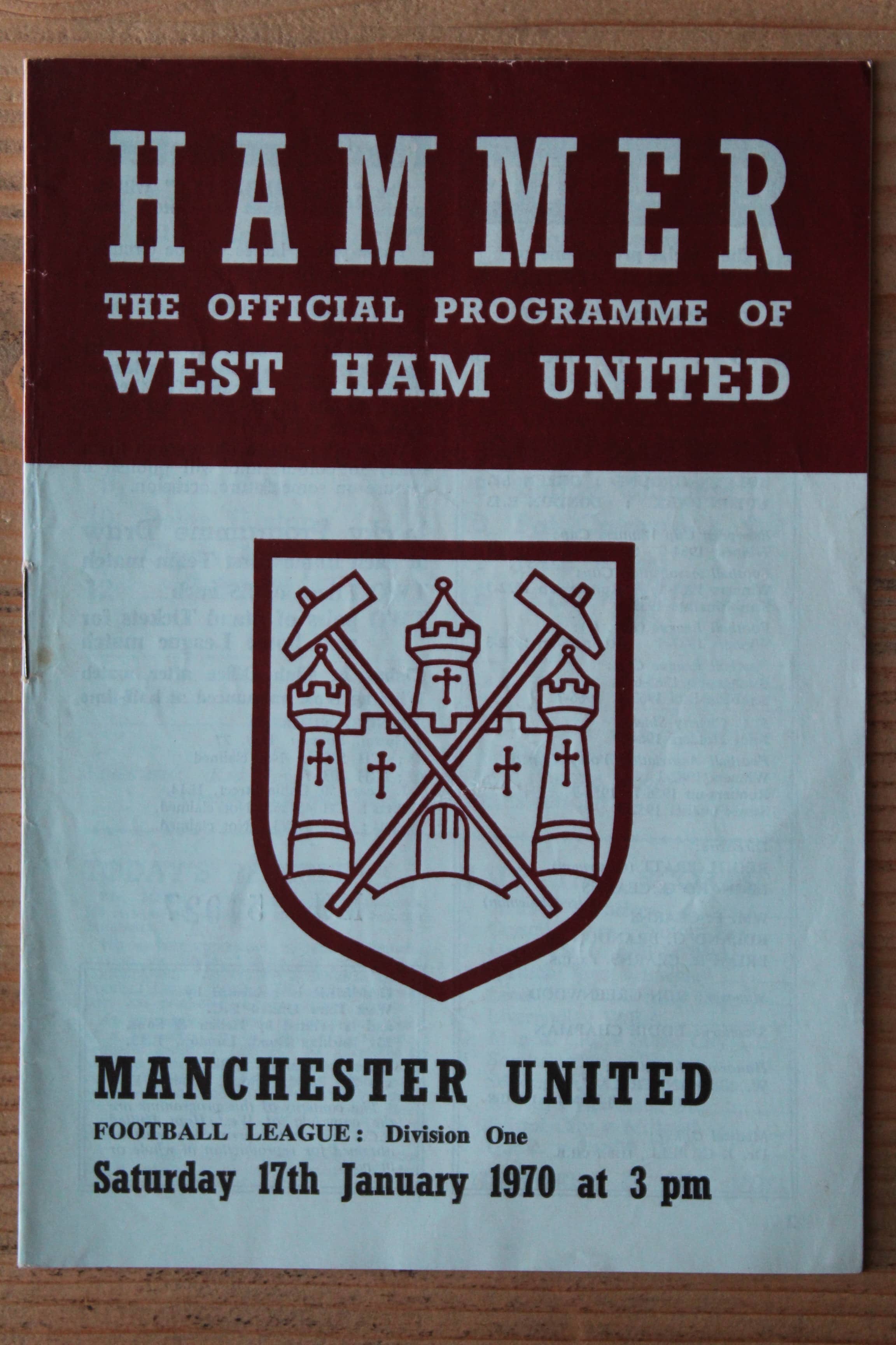 West Ham United FC v Manchester United FC