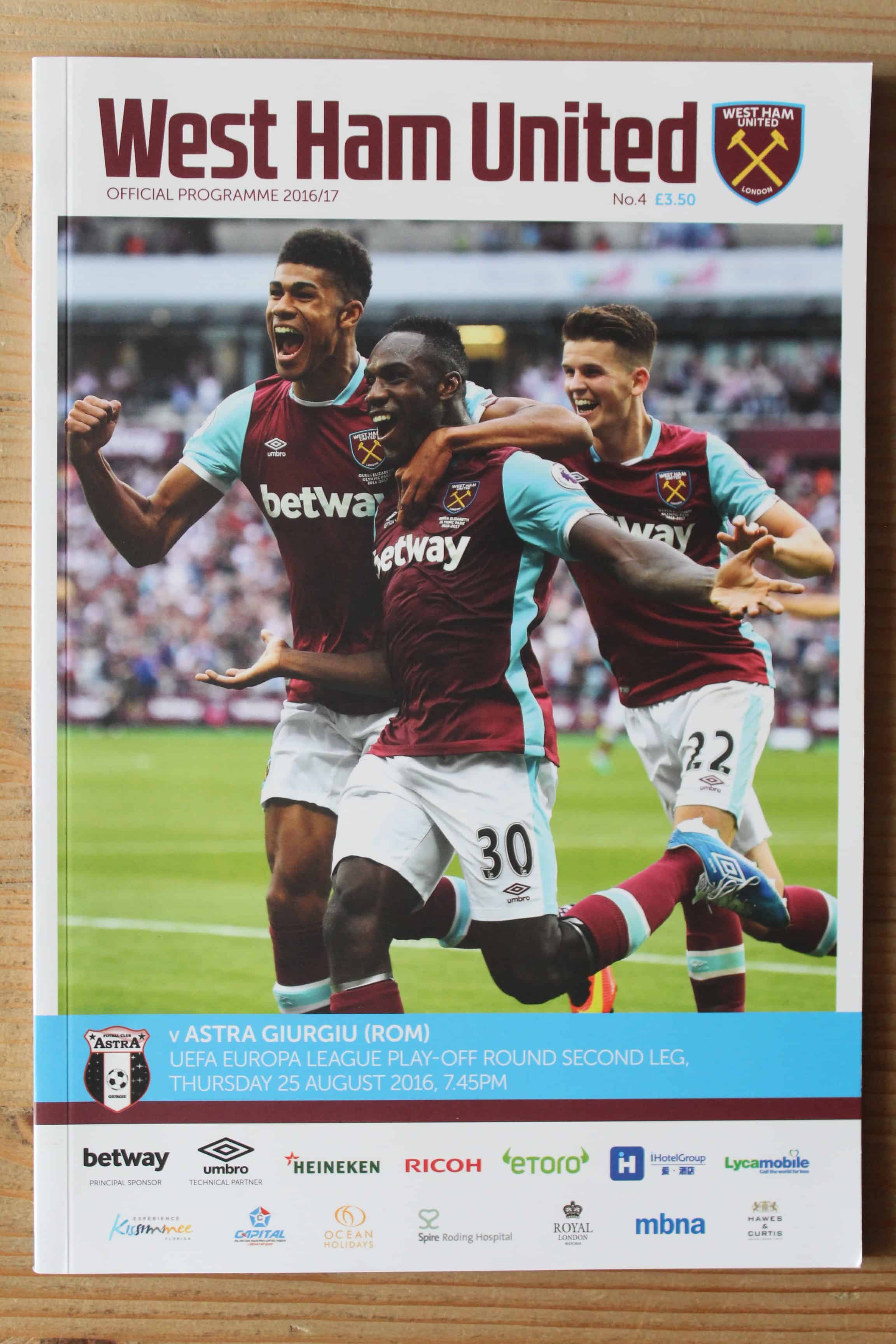 West Ham United FC v Astra Giurgiu