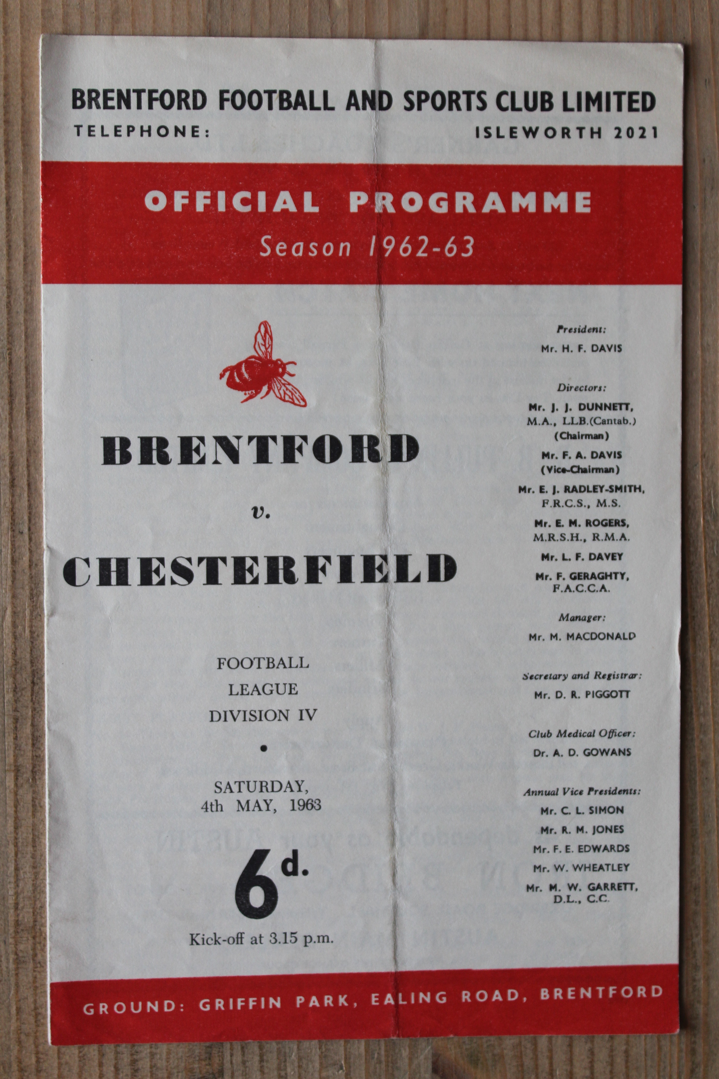 Brentford FC v Chesterfield FC