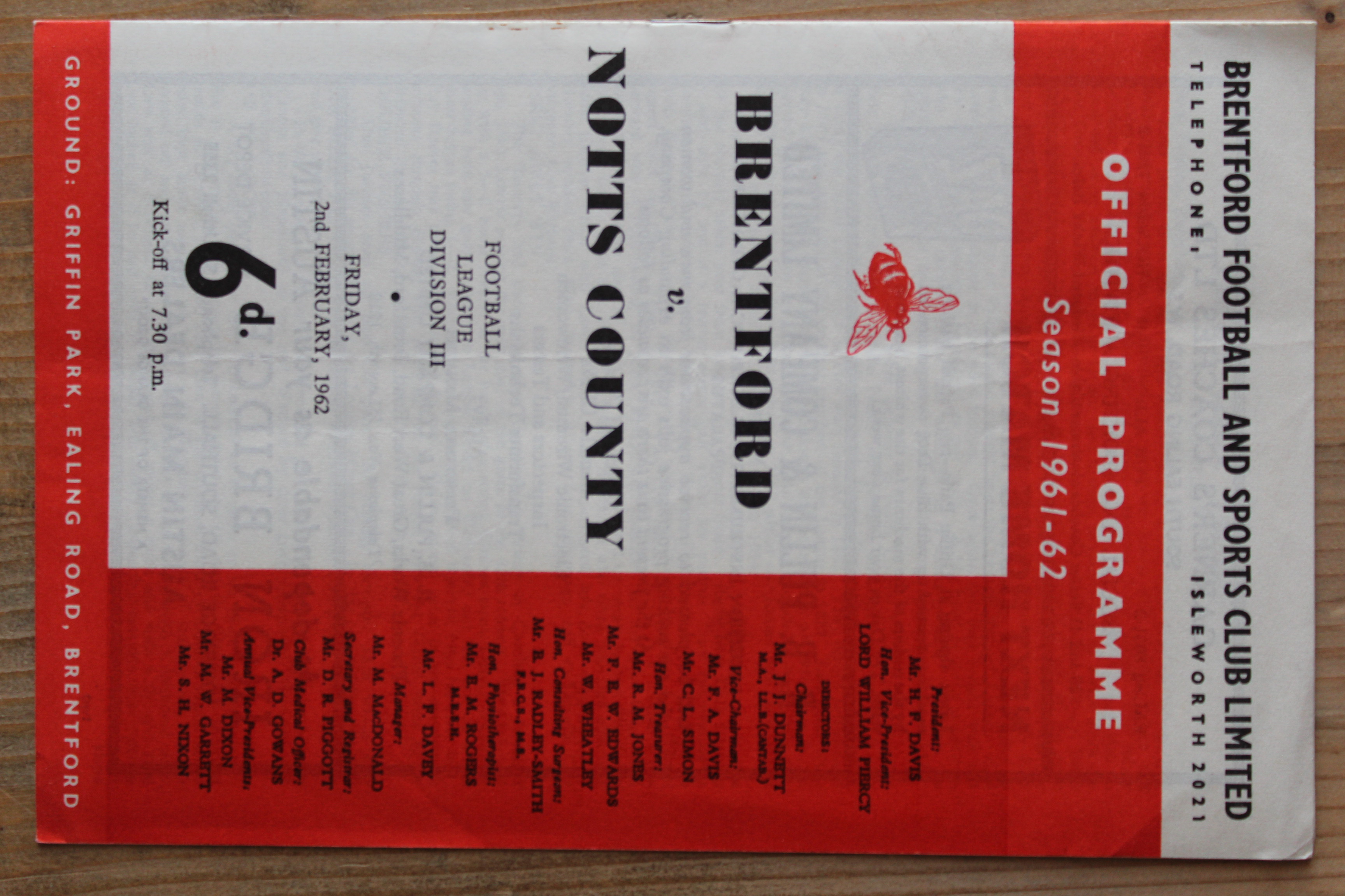 Brentford FC v Notts County FC